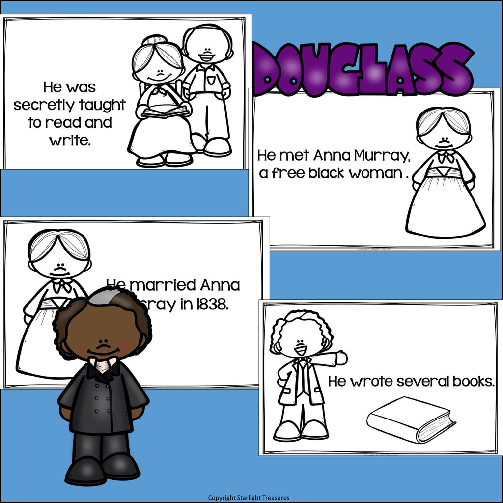 Frederick Douglass Mini Book for Early Readers: Black History Month