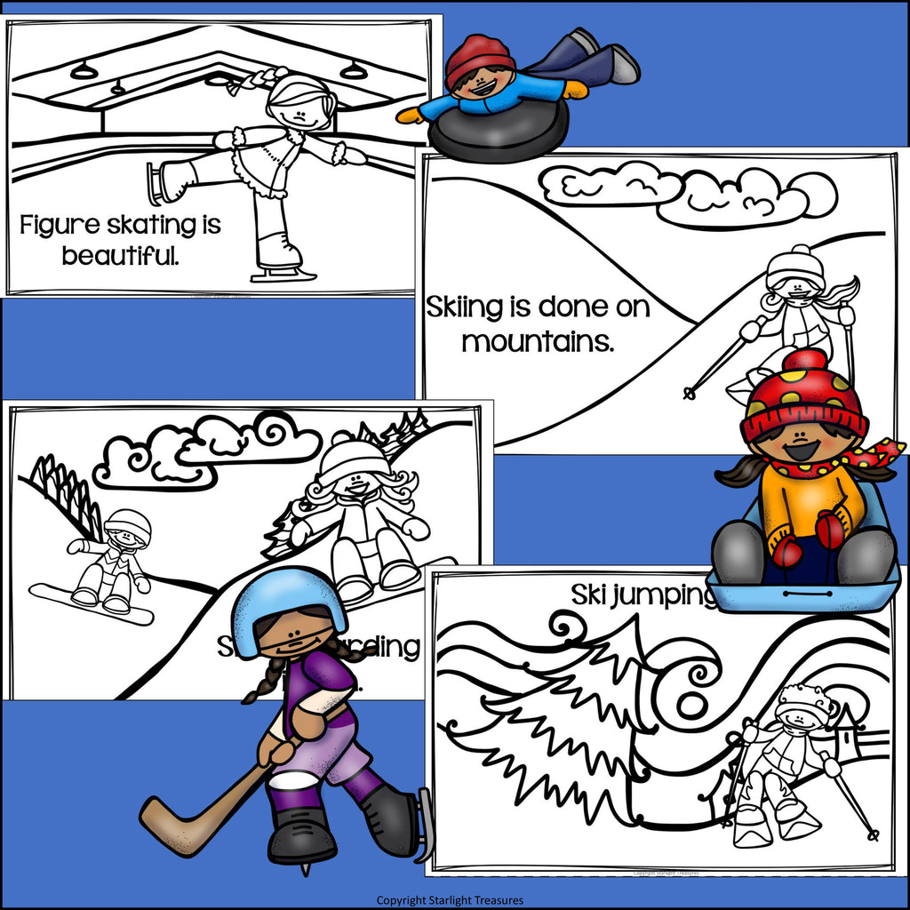 Winter Sports Mini Book for Early Readers