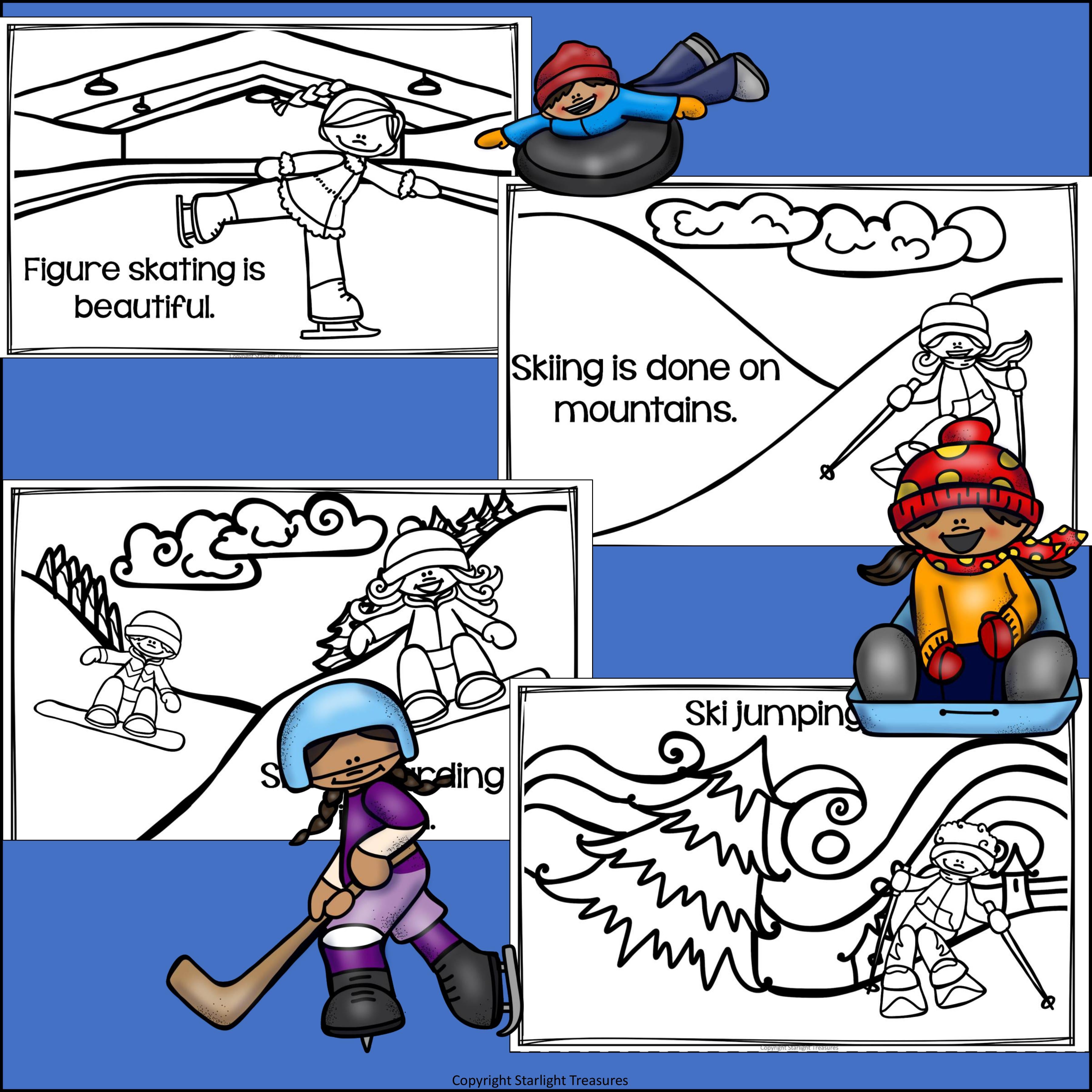 Winter Sports Mini Book for Early Readers
