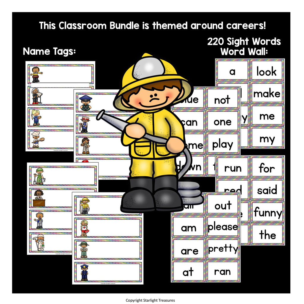 Classroom Decor Pack - Careers and Community Helpers Theme