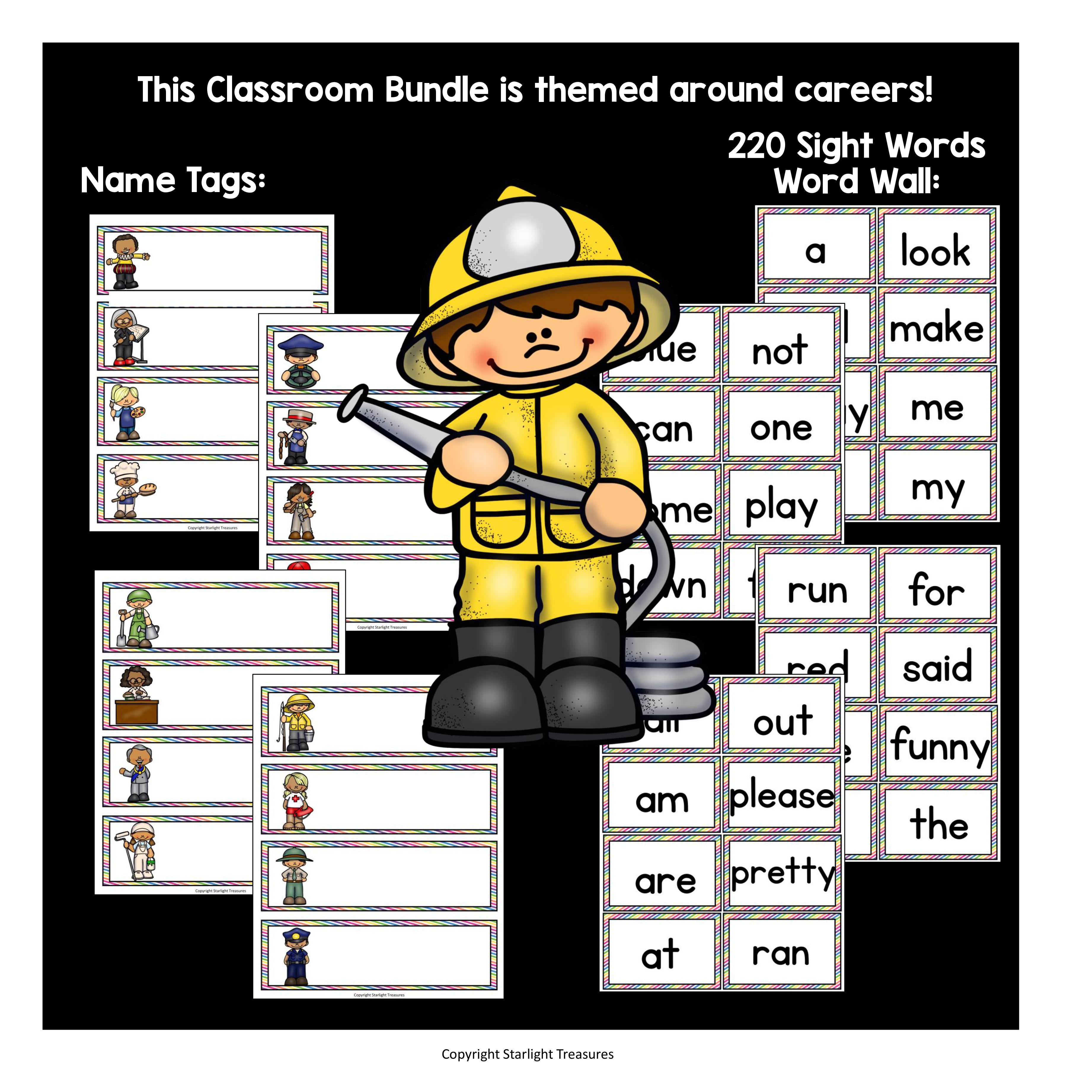 Classroom Decor Pack - Careers and Community Helpers Theme