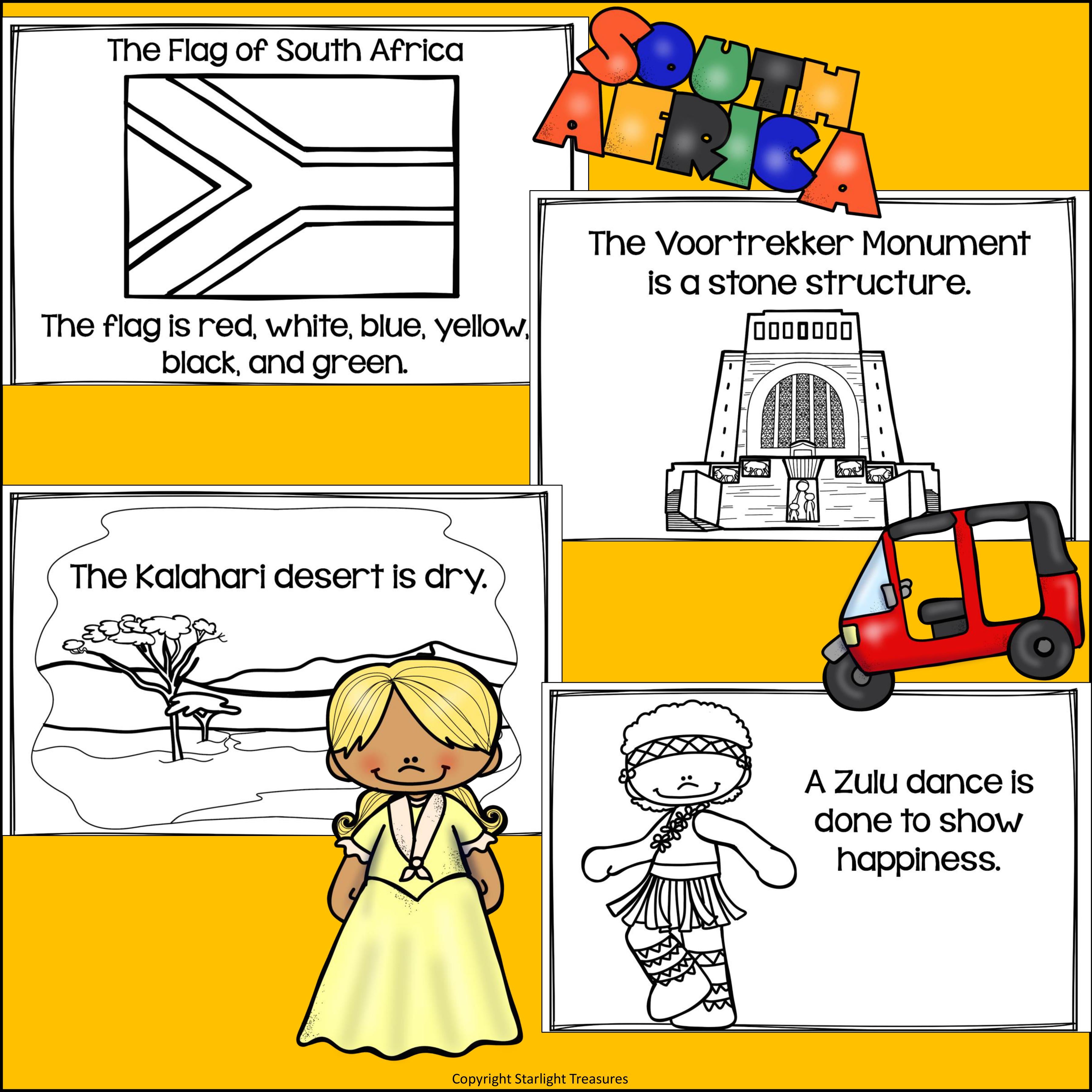 South Africa Mini Book for Early Readers - A Country Study