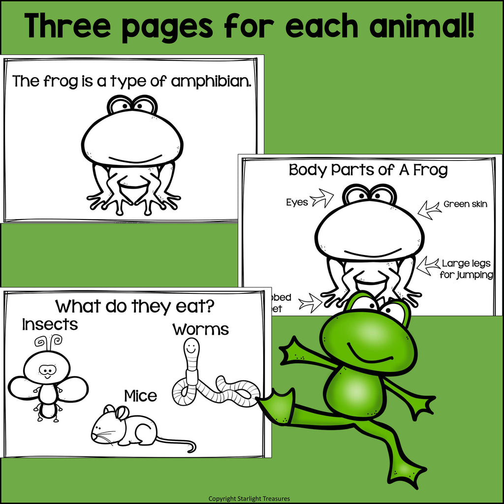 The Pond Mini Book for Early Readers: Pond Animals