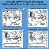 Alphabet Flash Cards for Early Readers - Country of Japan