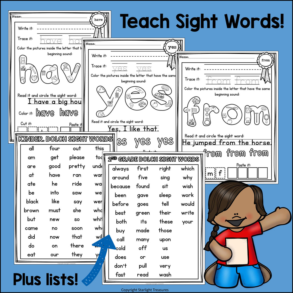 Dolch Sight Words Worksheets and Activities for Early Readers #2