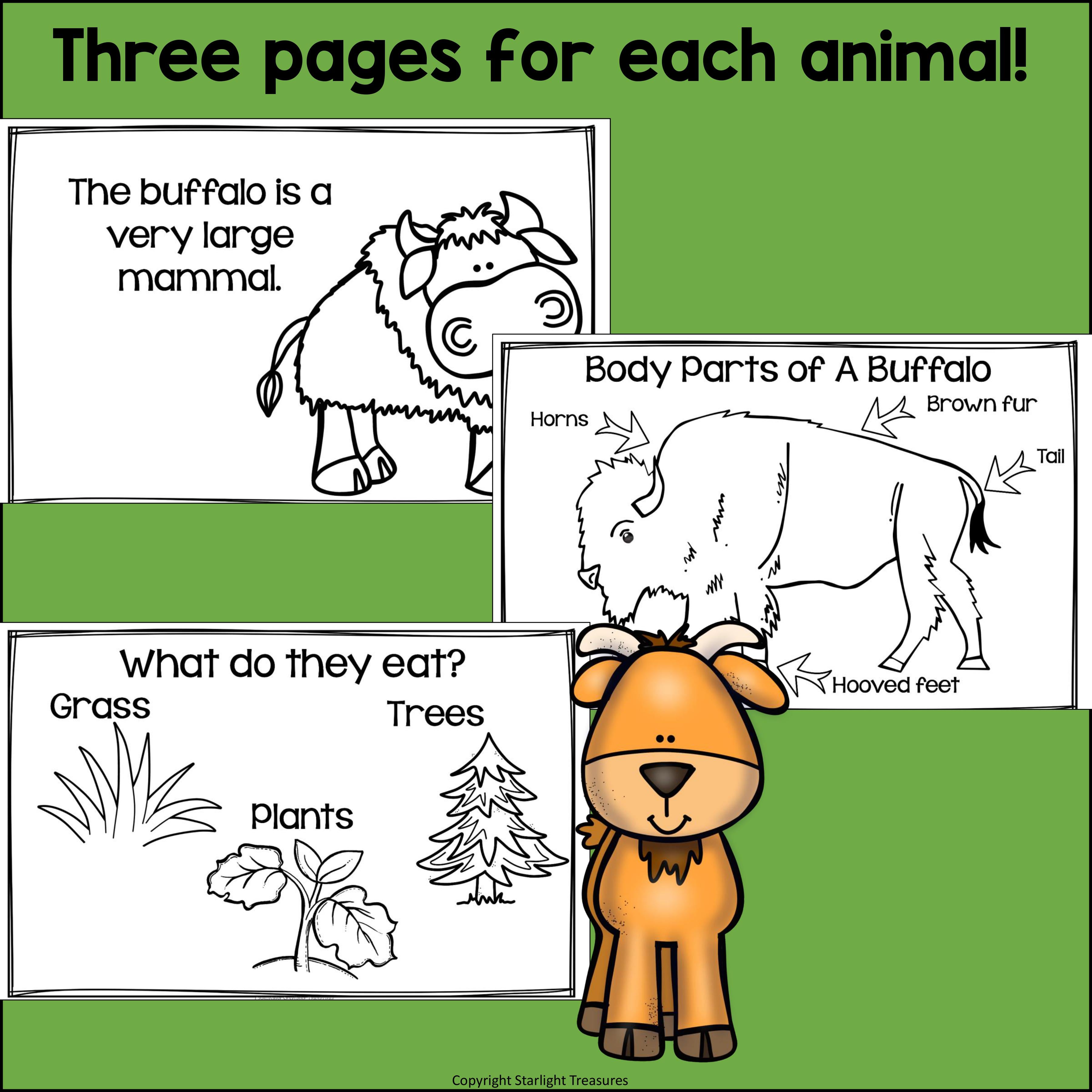 The Prairie Mini Book for Early Readers: Prairie Animals