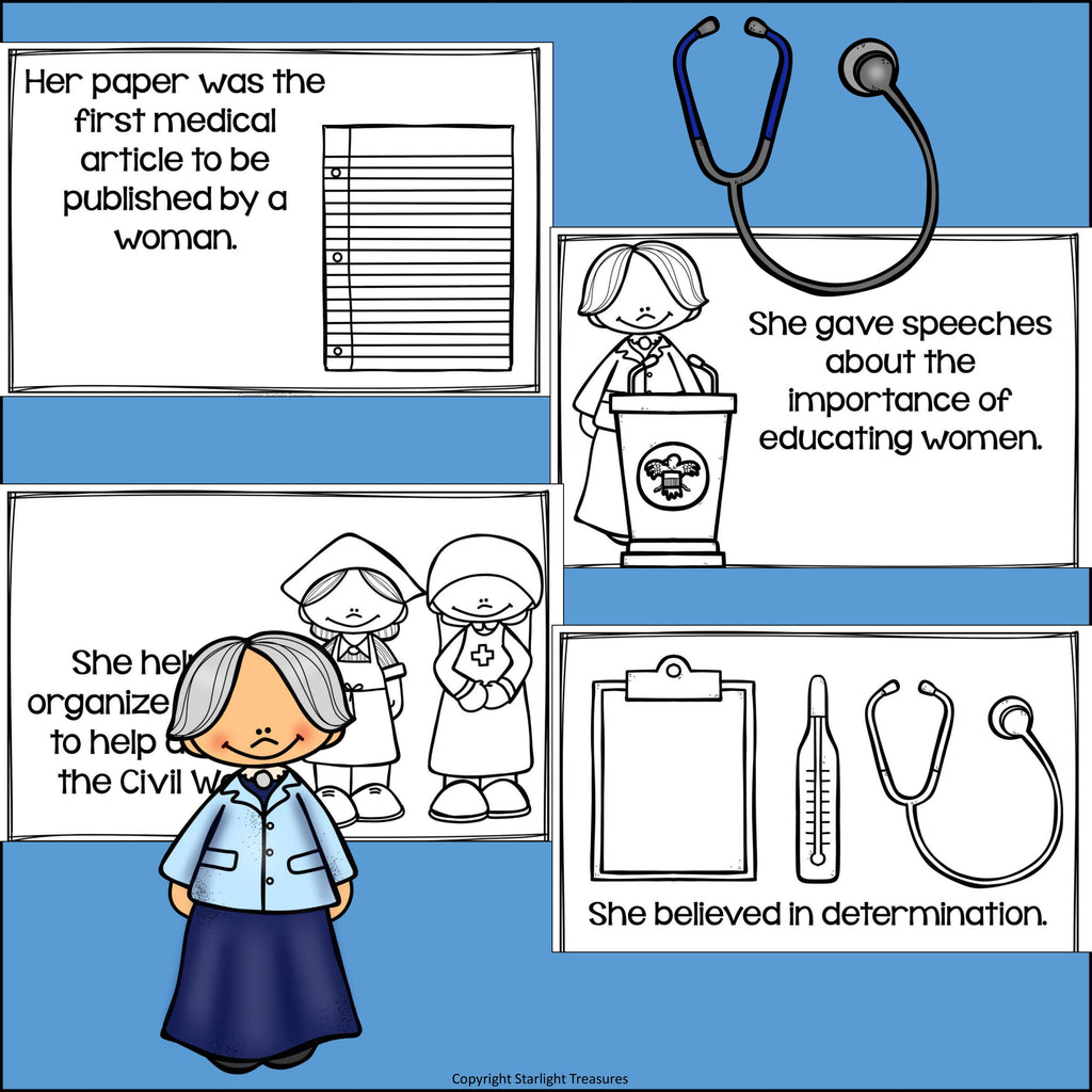 Elizabeth Blackwell Mini Book for Early Readers: Women's History Month