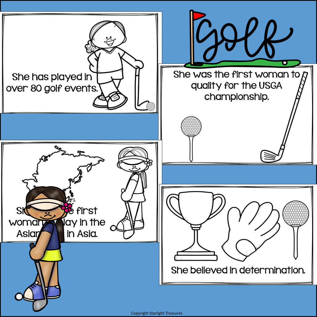 Michelle Wie Mini Book for Early Readers: Women's History Month