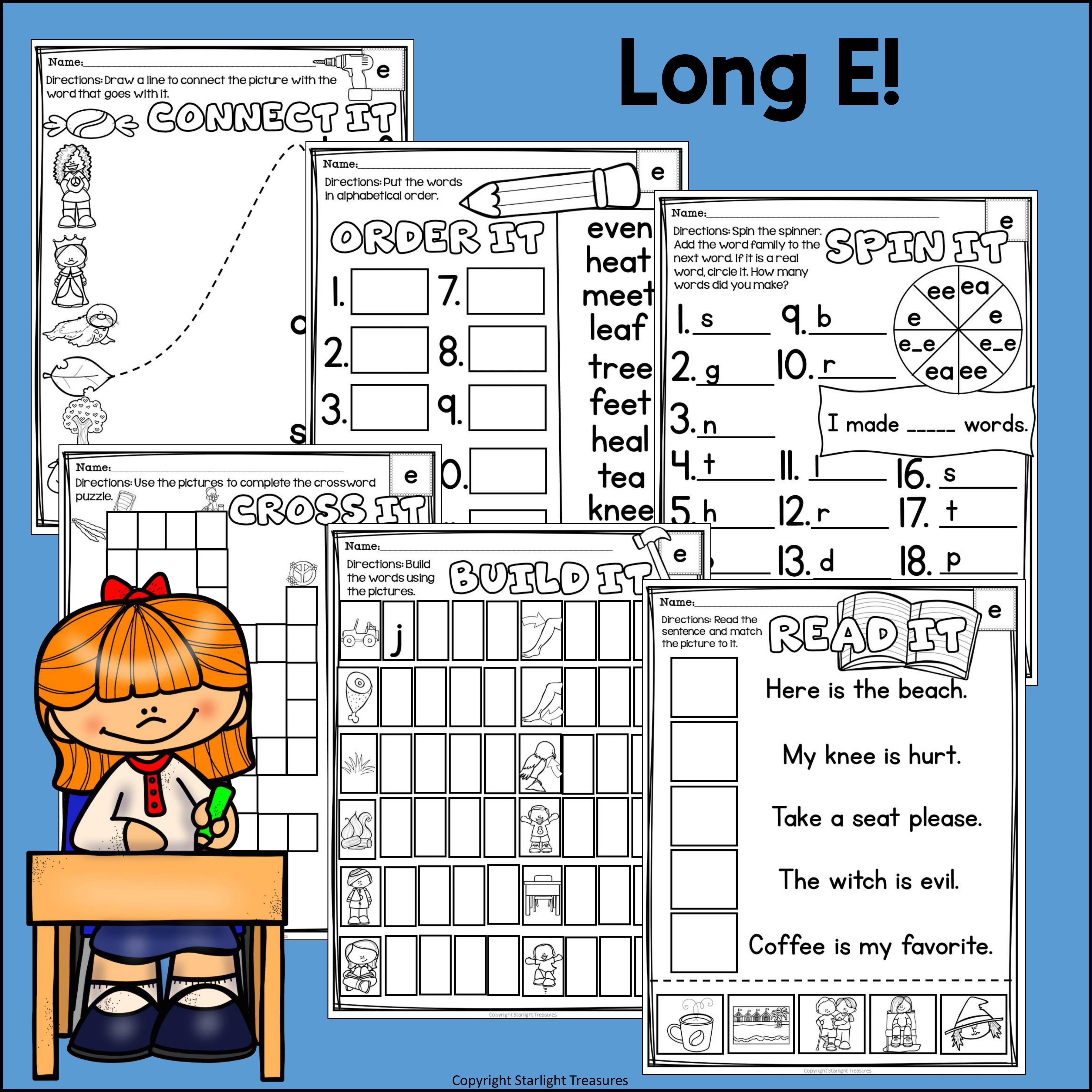 Long E Worksheets and Activities for Early Readers