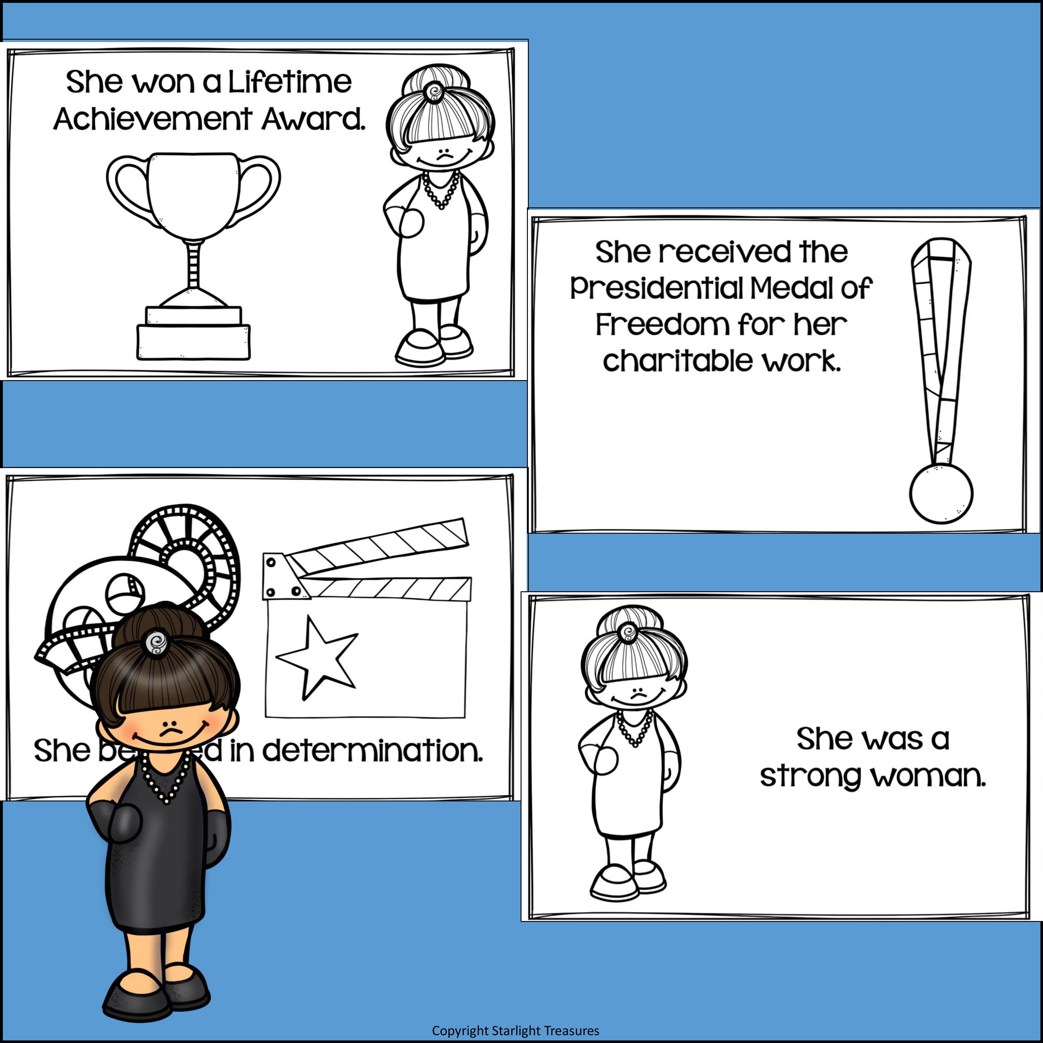 Audrey Hepburn Mini Book for Early Readers: Women's History Month
