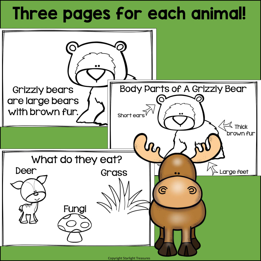 The Forest Mini Book for Early Readers: Forest Animals