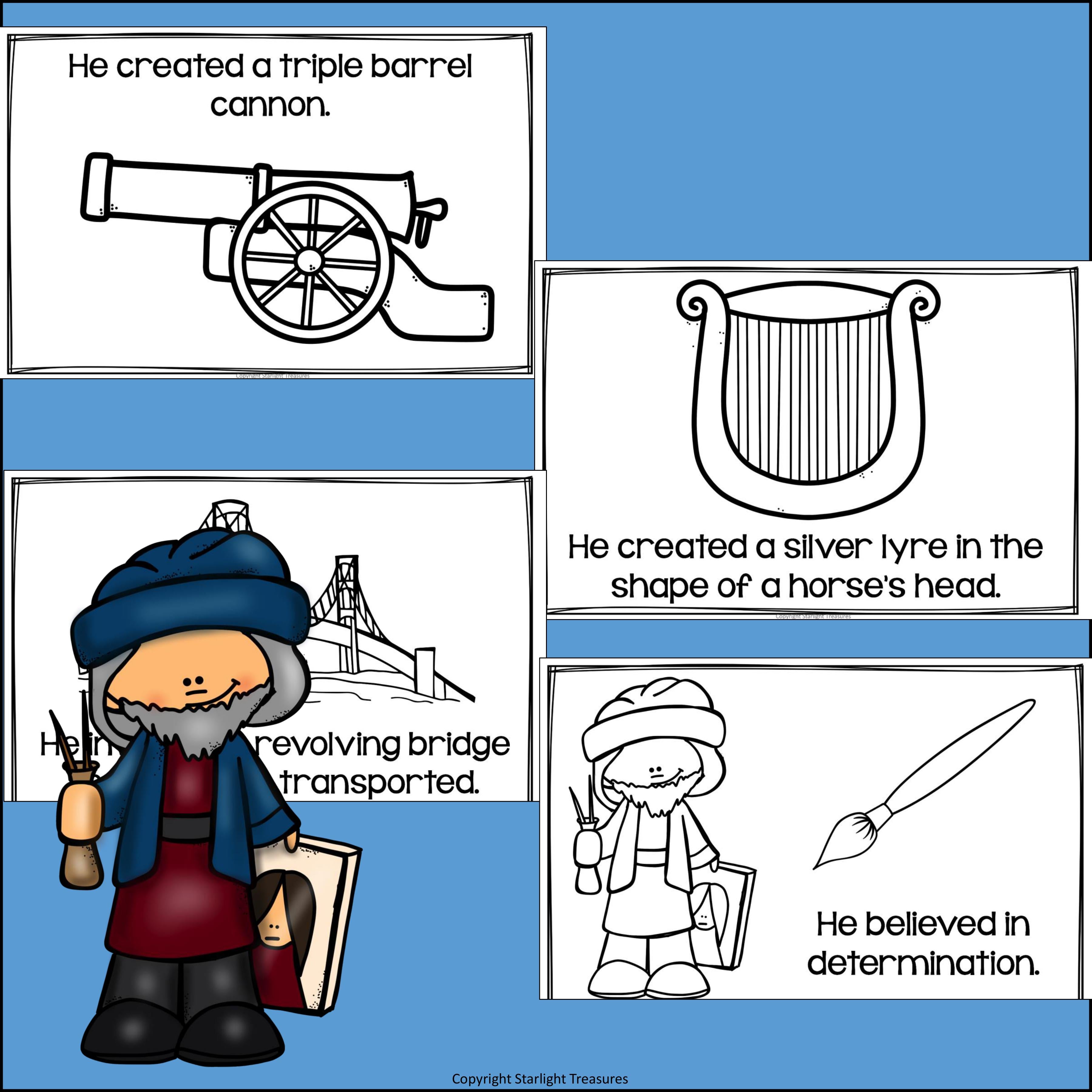 Leonardo da Vinci Mini Book for Early Readers: Inventors