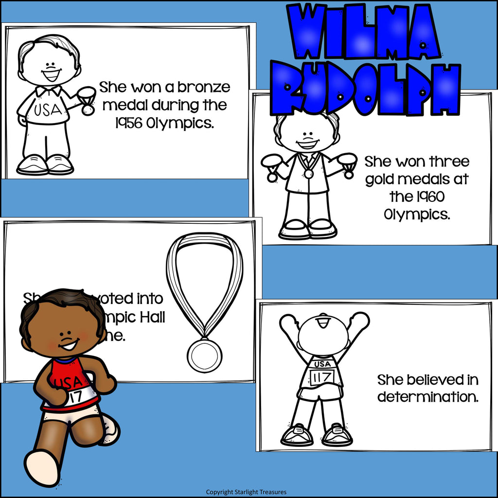 Wilma Rudolph Mini Book for Early Readers: Women's History Month