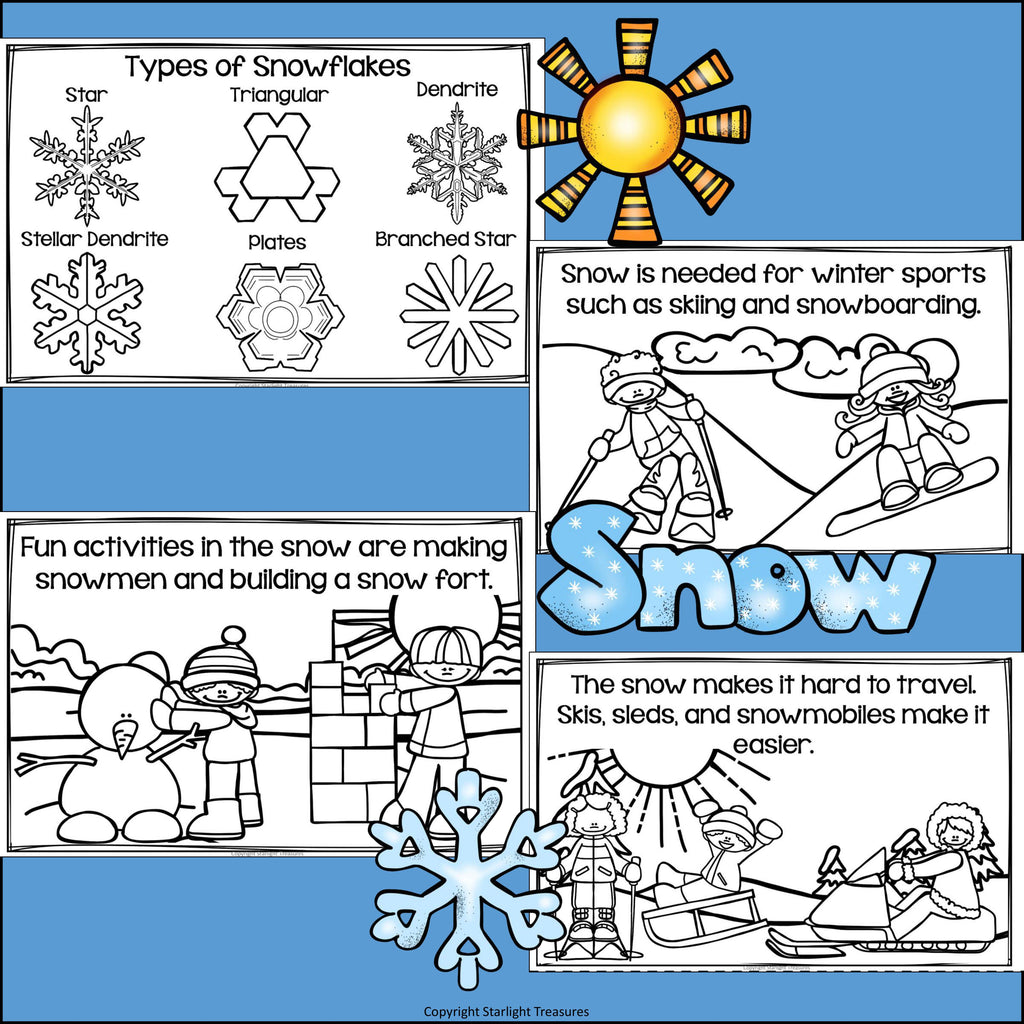 Snow Mini Book for Early Readers