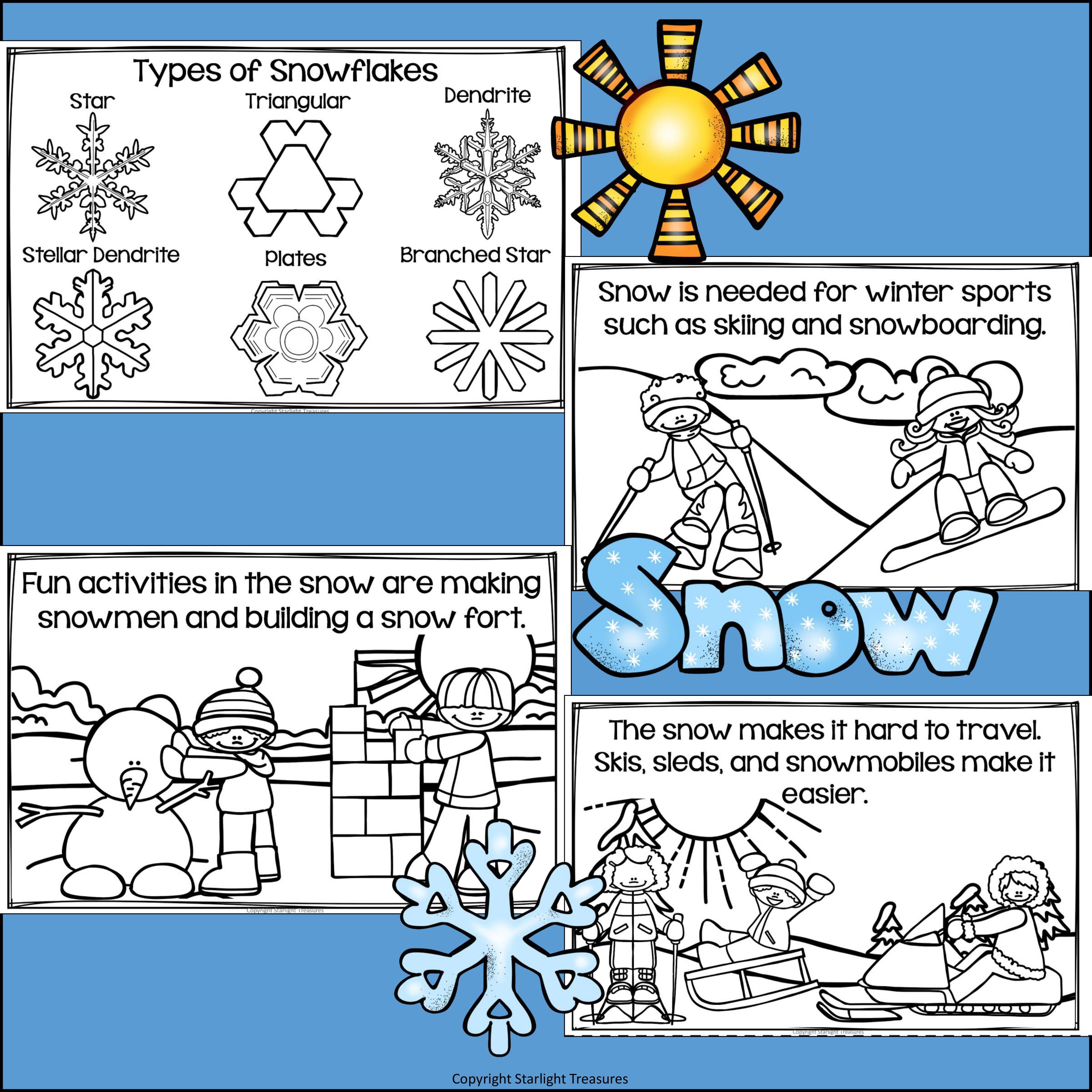 Snow Mini Book for Early Readers