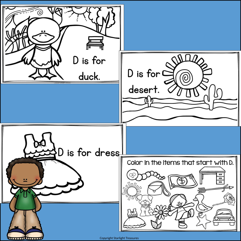 Letter D Mini Book