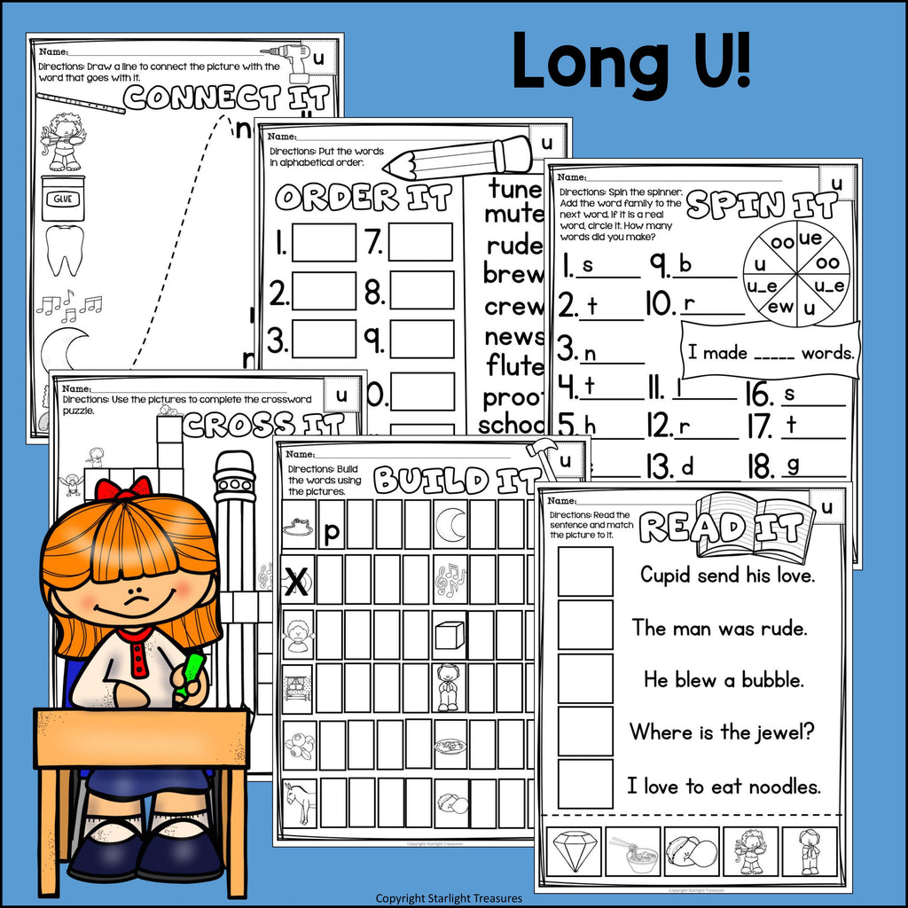 Long U Worksheets and Activities for Early Readers