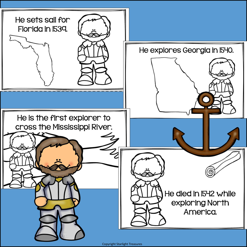Hernando de Soto Mini Book for Early Readers: Early Explorers