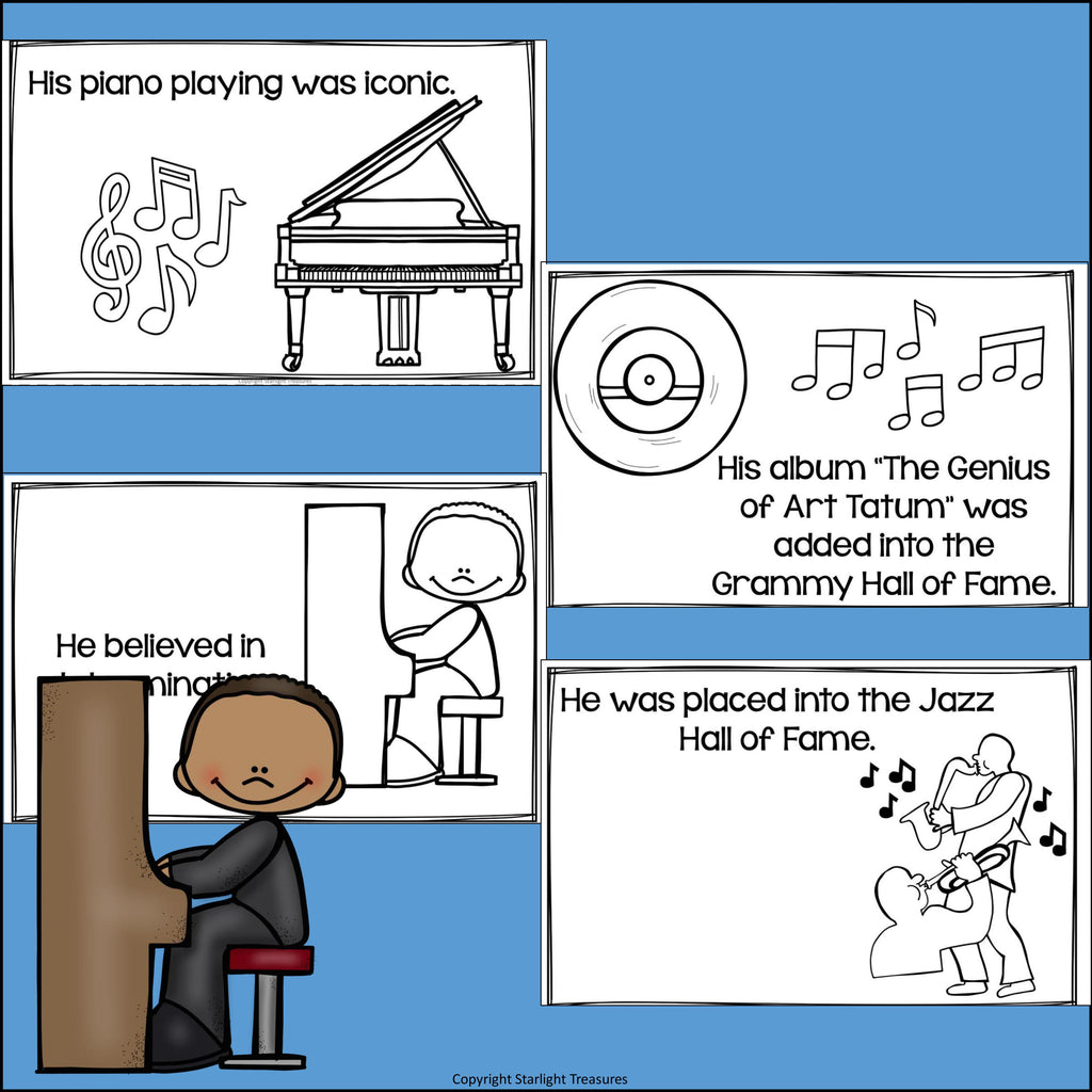 Art Tatum Mini Book for Early Readers: Black History Month