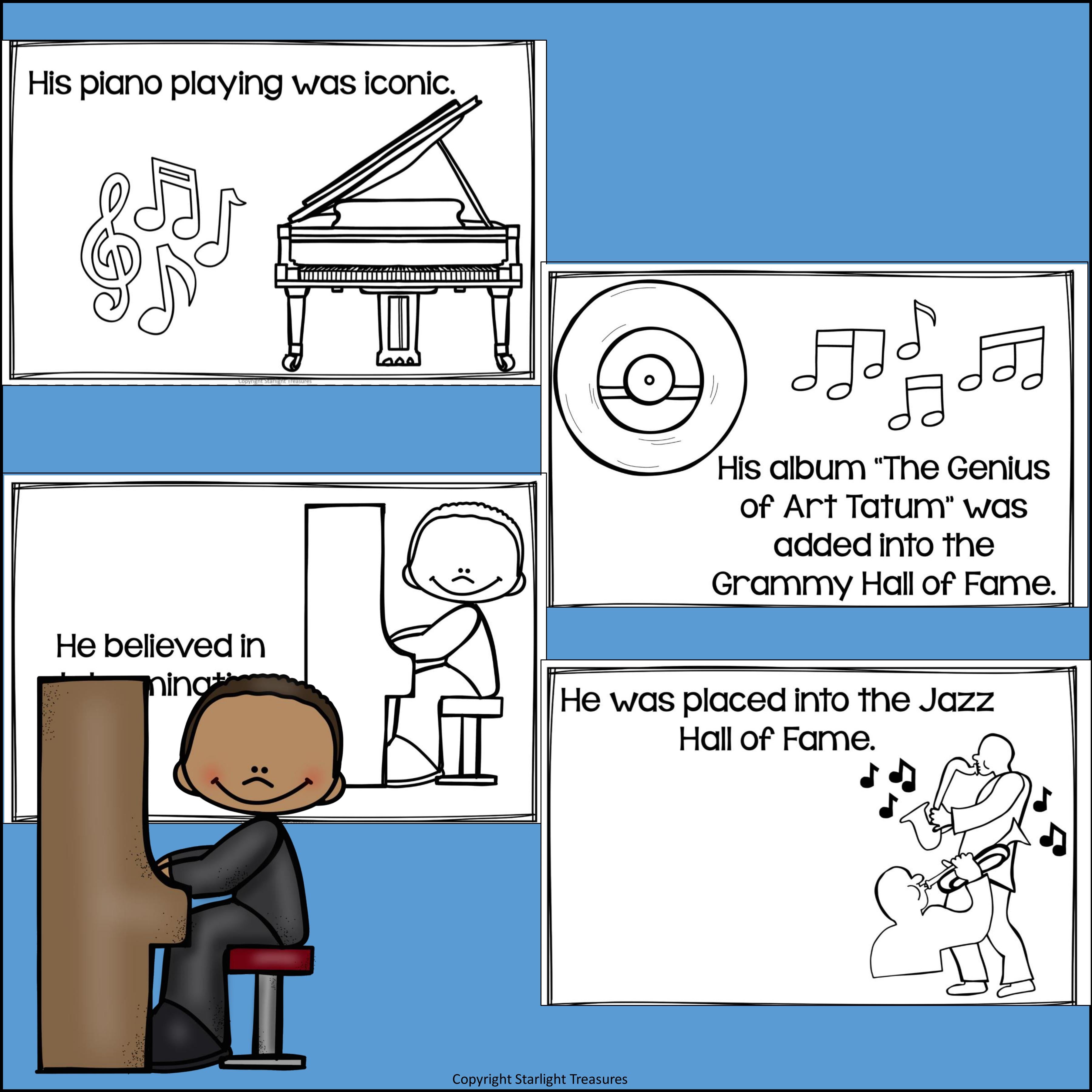 Art Tatum Mini Book for Early Readers: Black History Month