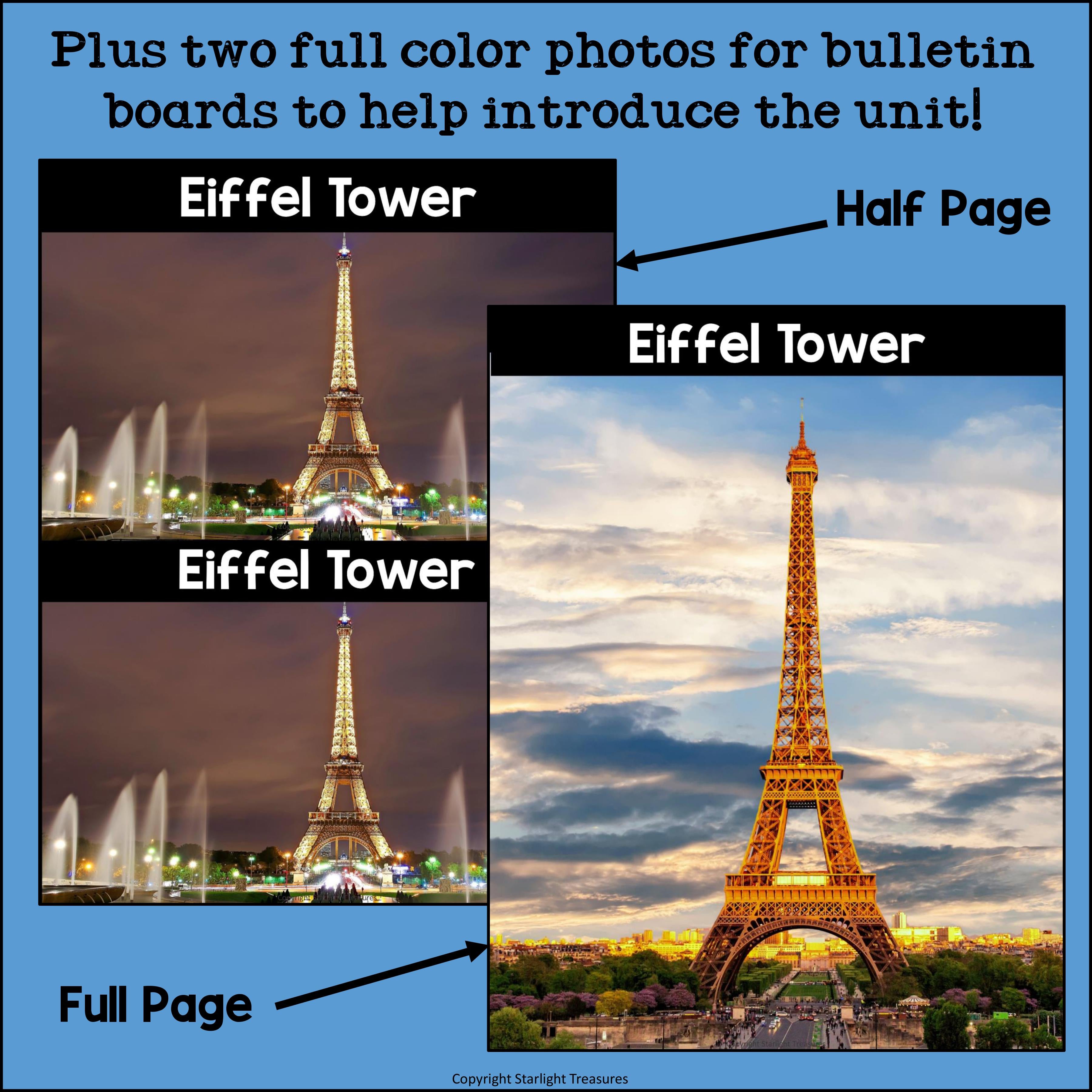 Eiffel Tower Complete Unit for Early Learners - World Landmarks