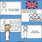 Princess Diana Mini Book for Early Readers: Women's History Month