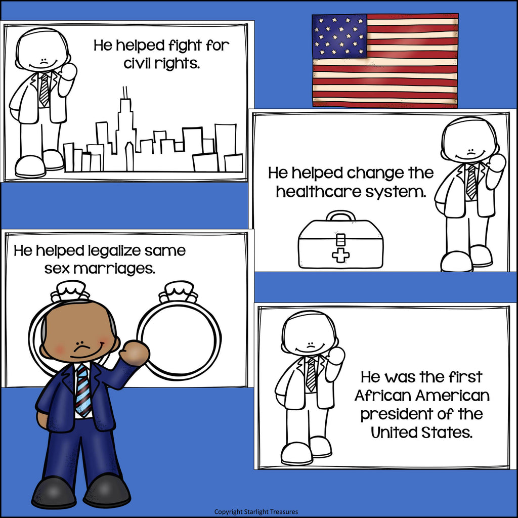 Barack Obama Mini Book for Early Readers: Presidents' Day