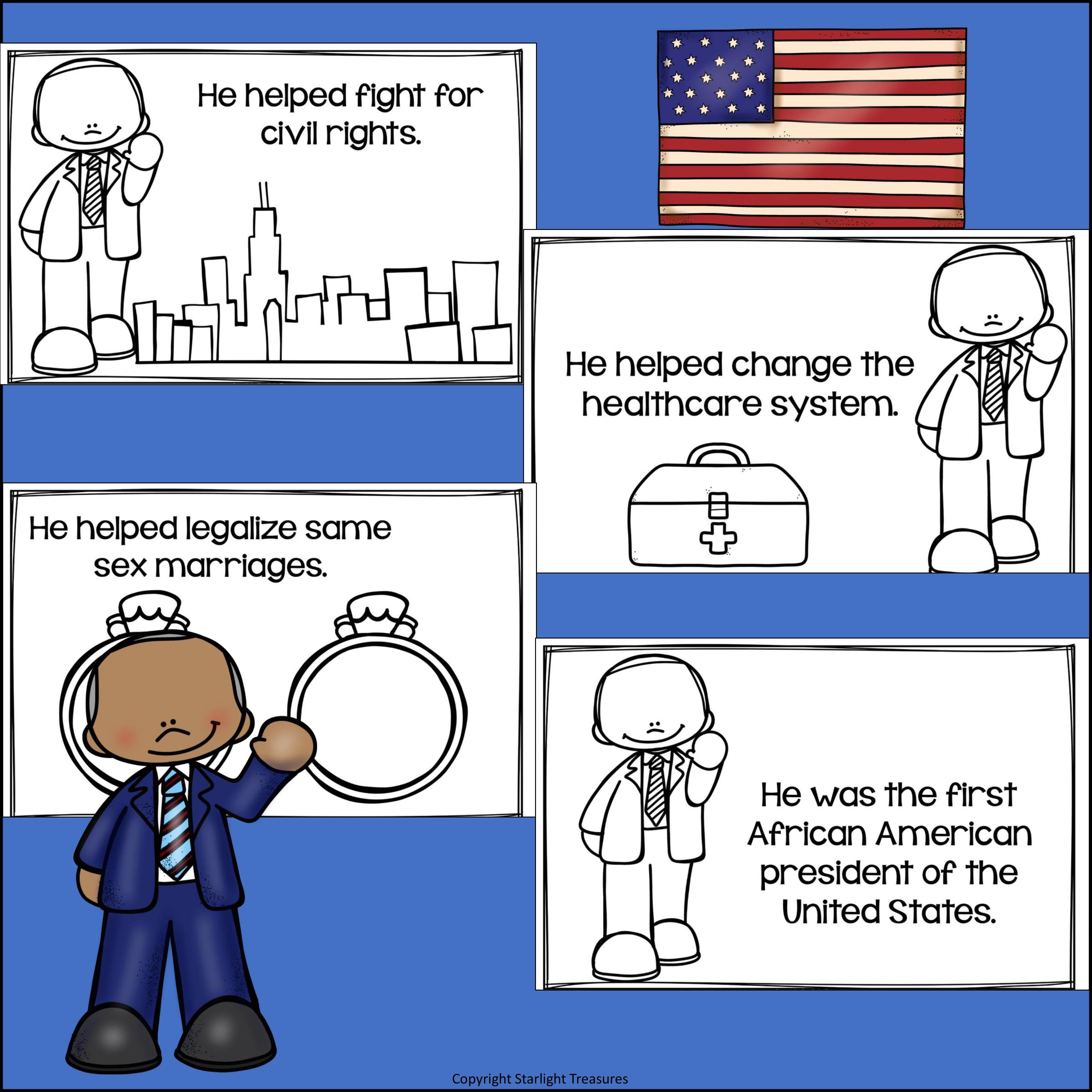 Barack Obama Mini Book for Early Readers: Presidents' Day