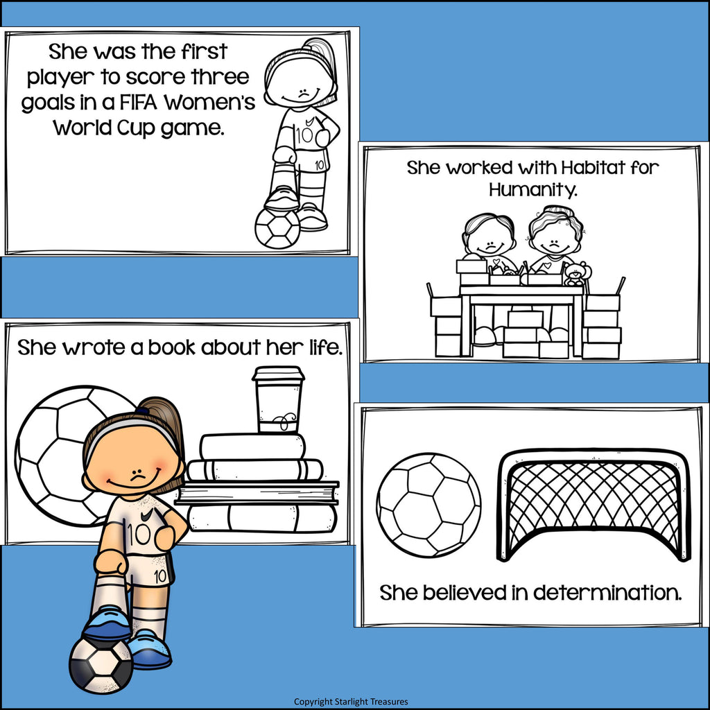 Carli Lloyd Mini Book for Early Readers: Women's History Month