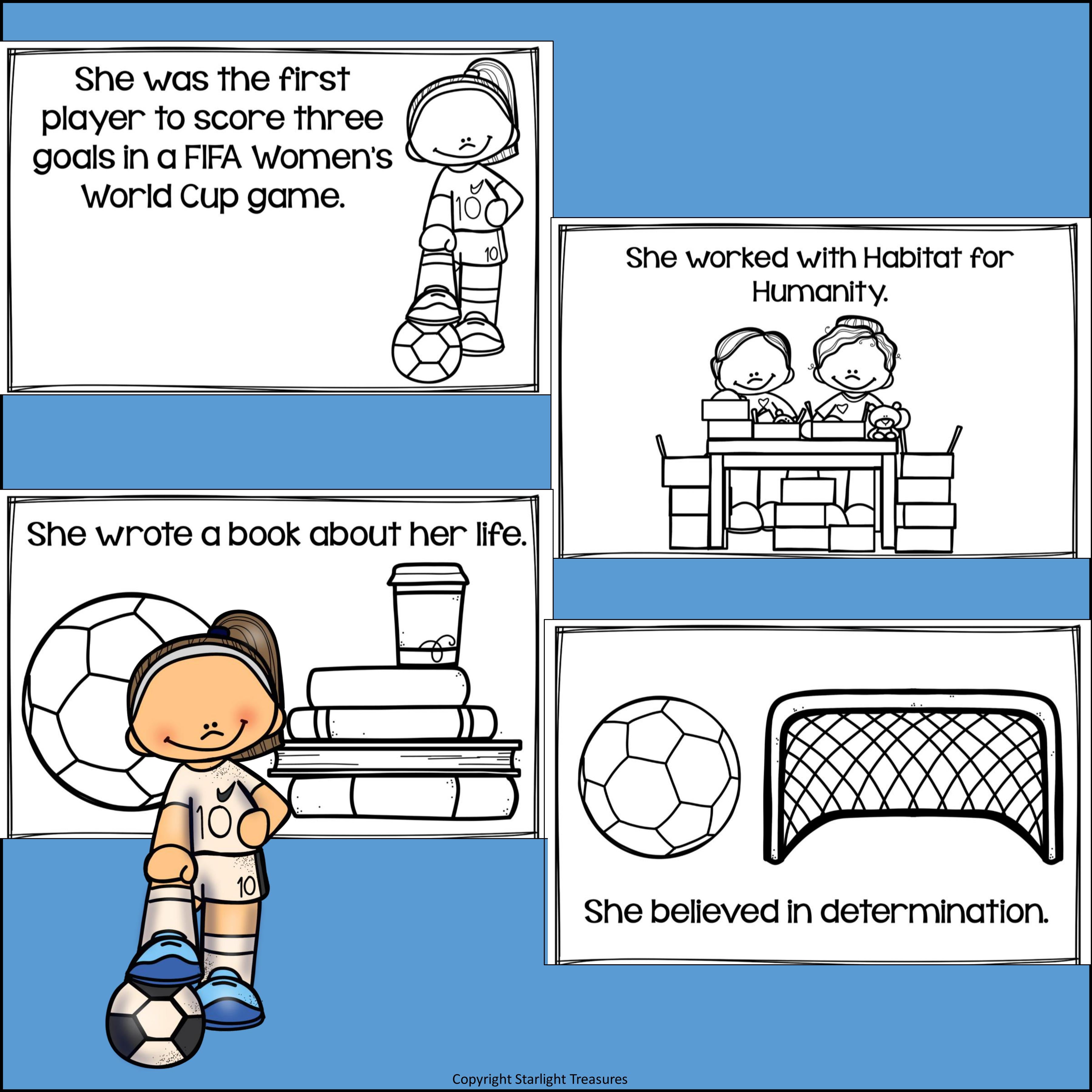 Carli Lloyd Mini Book for Early Readers: Women's History Month