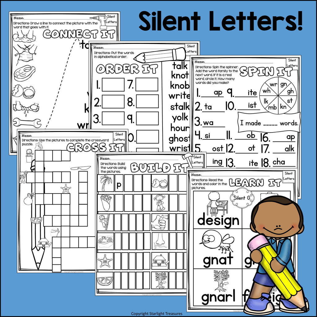 Silent Letters Worksheets and Activities for Early Readers