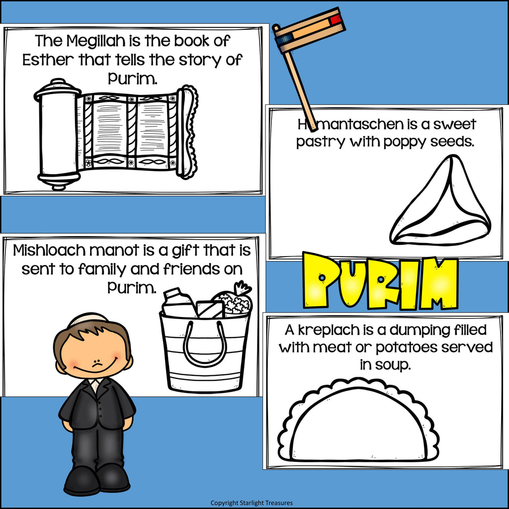 Purim Mini Book for Early Readers