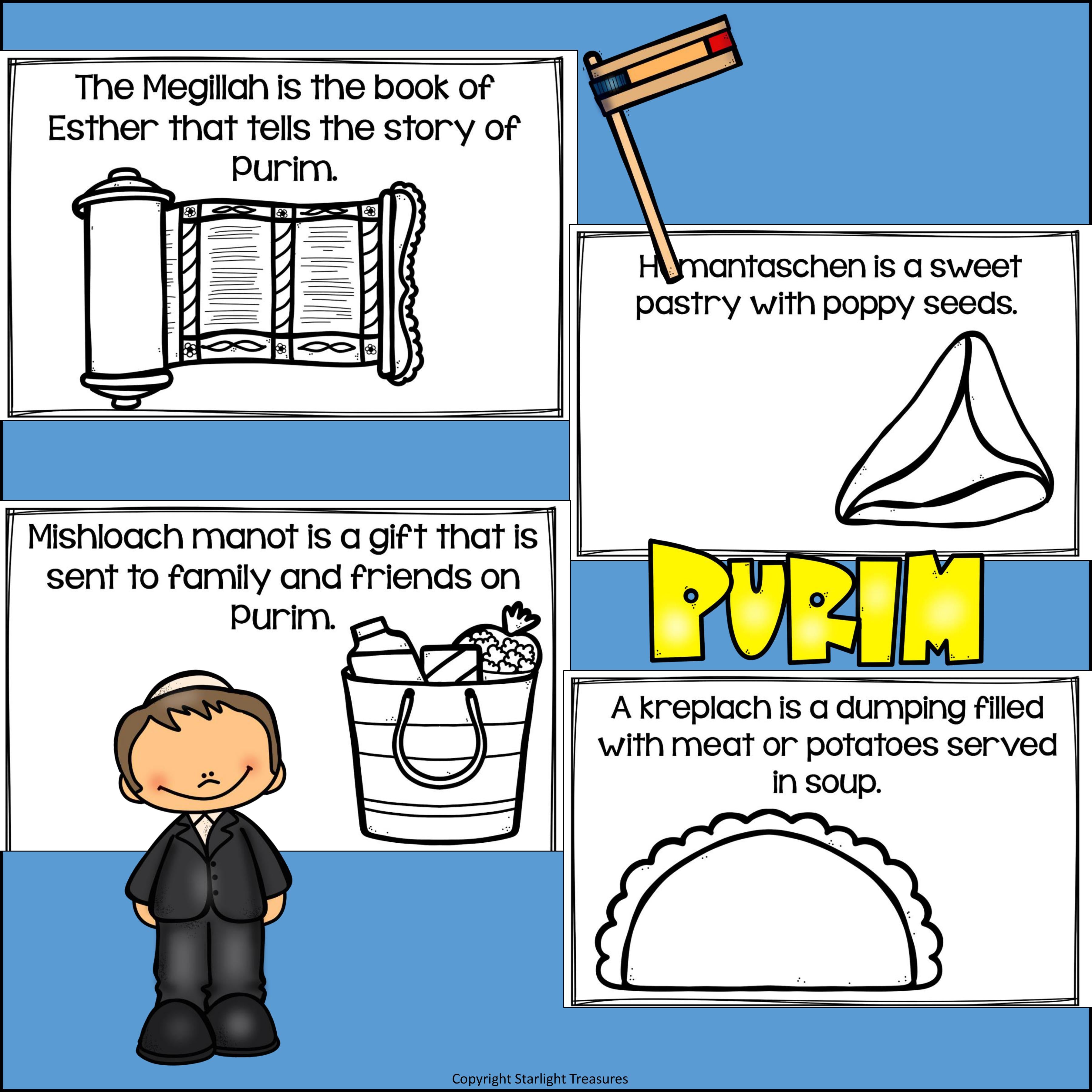 Purim Mini Book for Early Readers