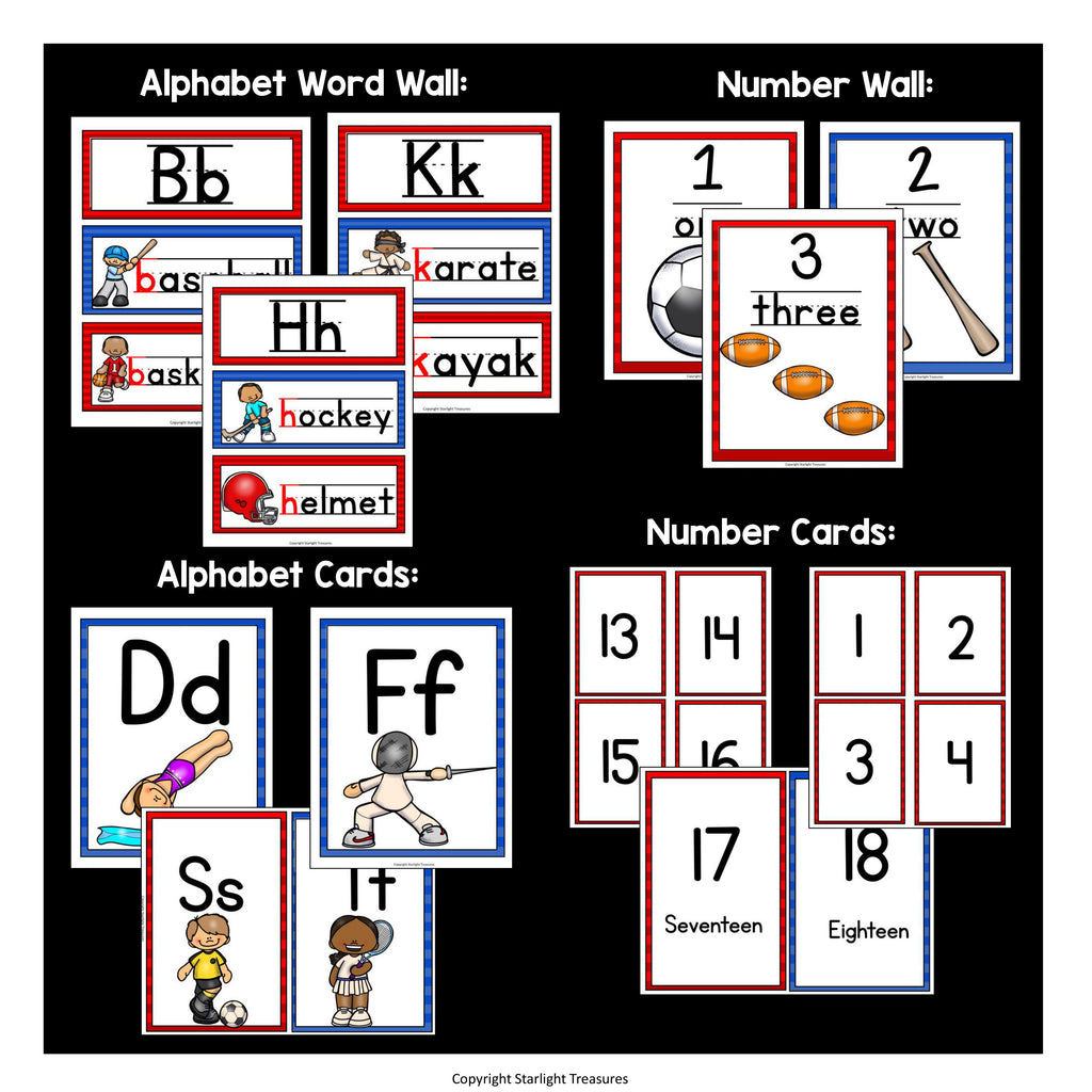 Classroom Decor Pack - Sports Theme