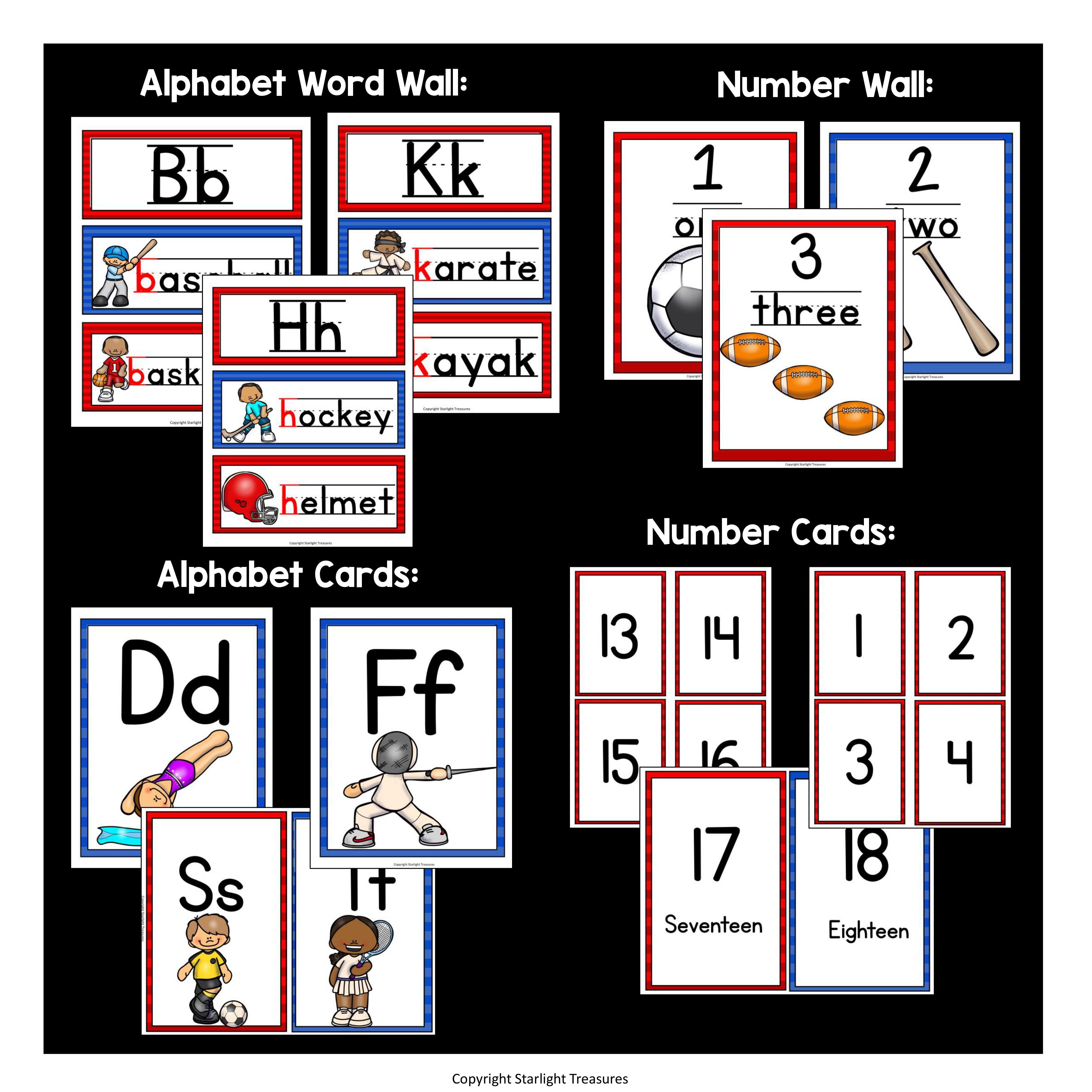 Classroom Decor Pack - Sports Theme