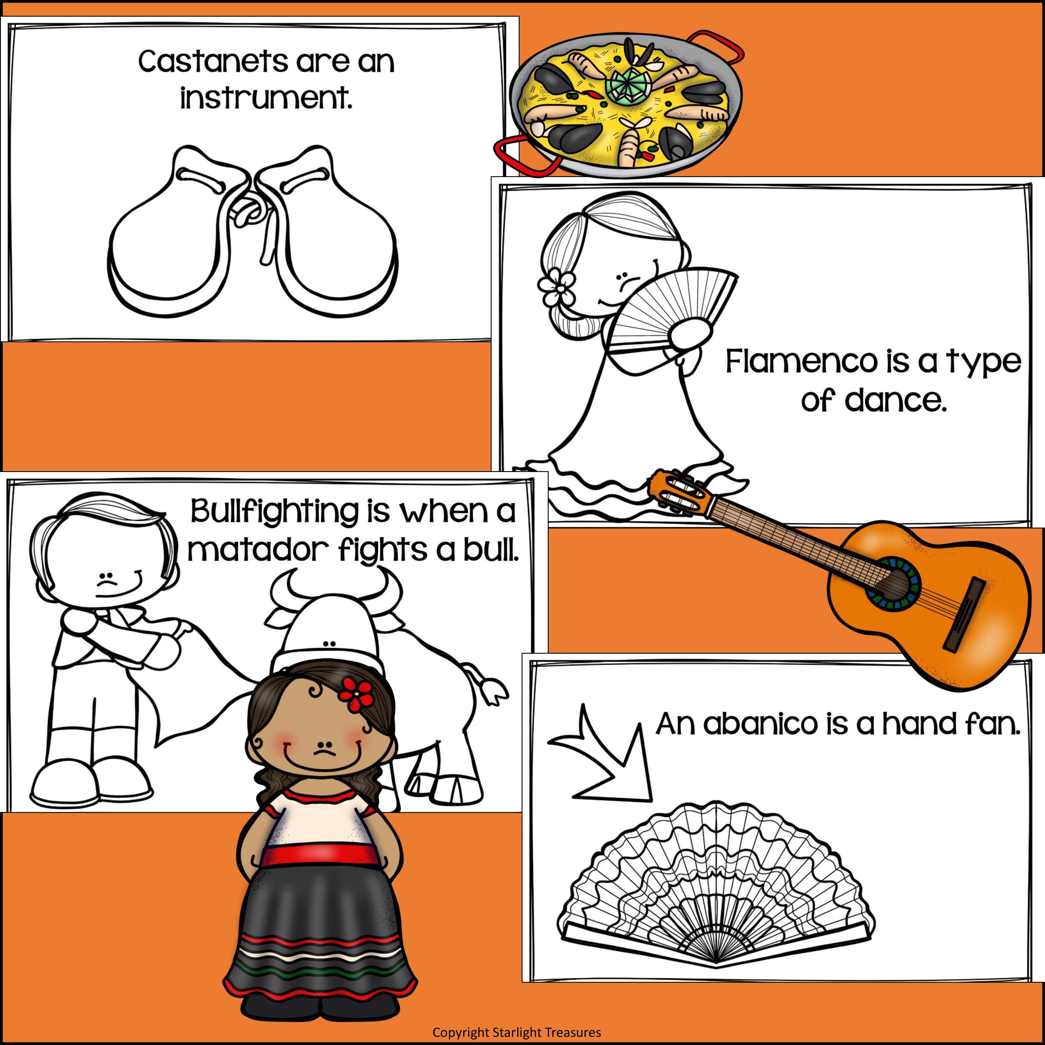 Spain Mini Book for Early Readers - A Country Study
