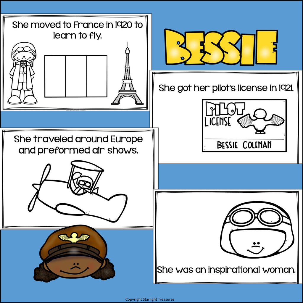Bessie Coleman Mini Book for Early Readers