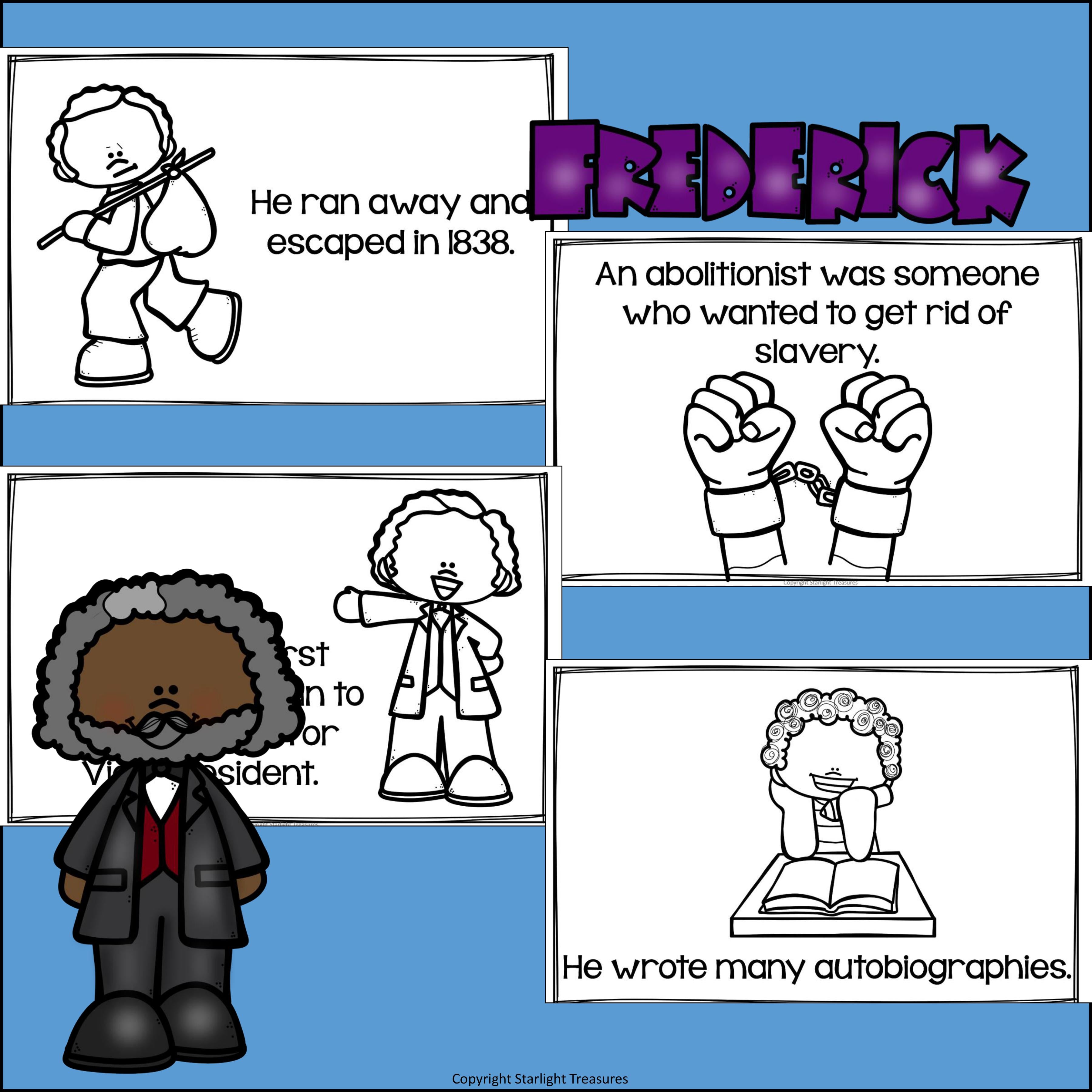 Frederick Douglass Mini Book for Early Readers: Black History Month