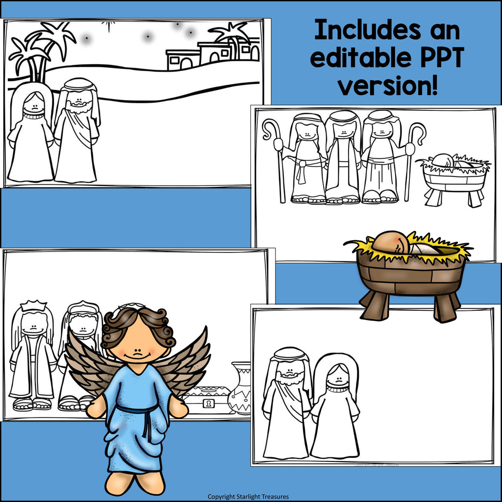 The Christmas Story Mini Book for Early Readers - Nativity Story, Birth of Jesus