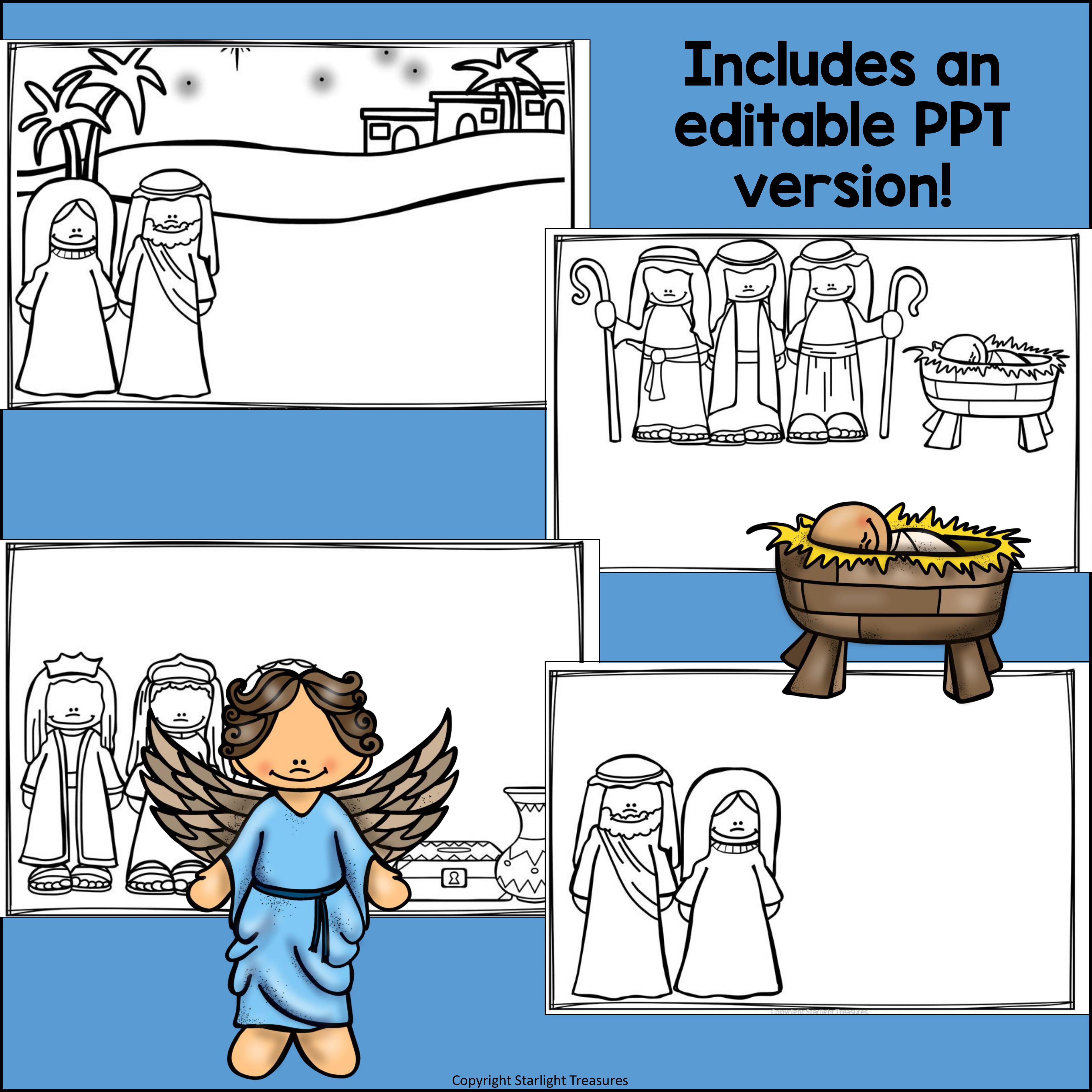 The Christmas Story Mini Book for Early Readers - Nativity Story, Birth of Jesus