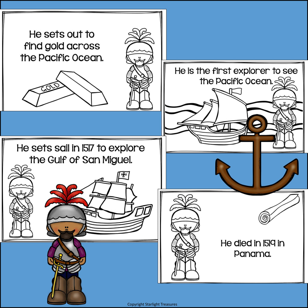 Vasco Nuñez de Balboa Mini Book for Early Readers: Early Explorers