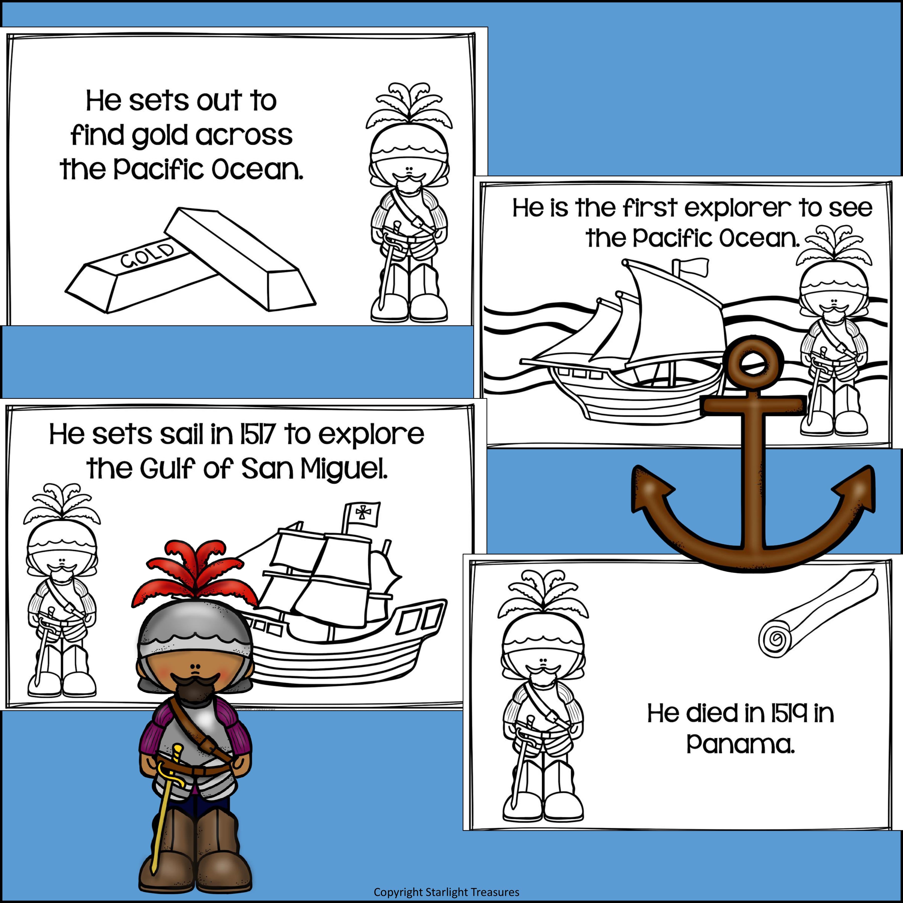 Vasco Nuñez de Balboa Mini Book for Early Readers: Early Explorers
