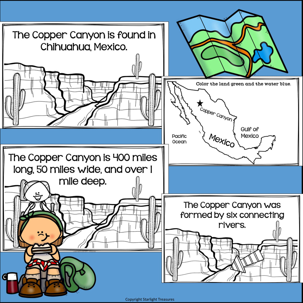 Canyons Mini Book for Early Learners - Landforms