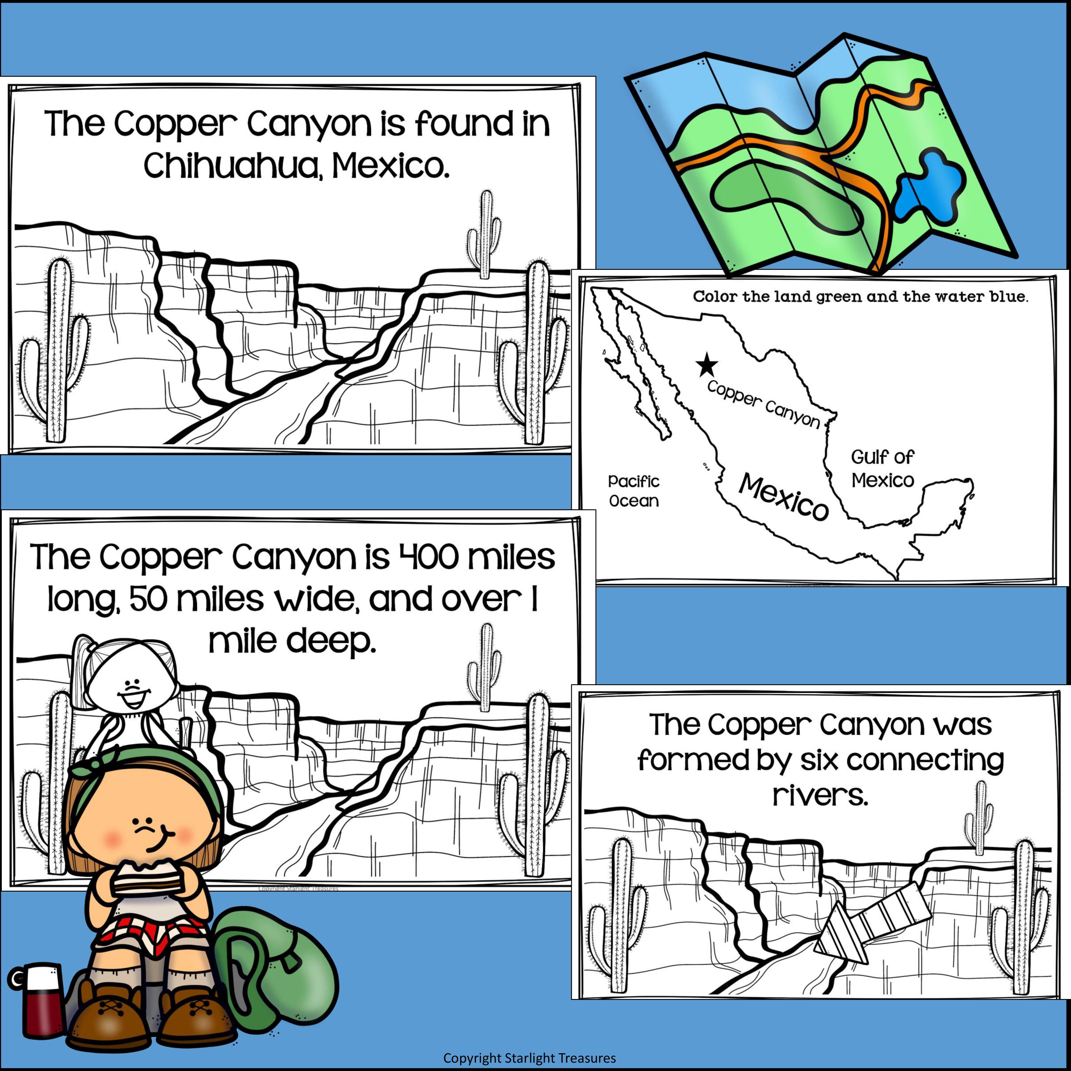 Canyons Mini Book for Early Learners - Landforms