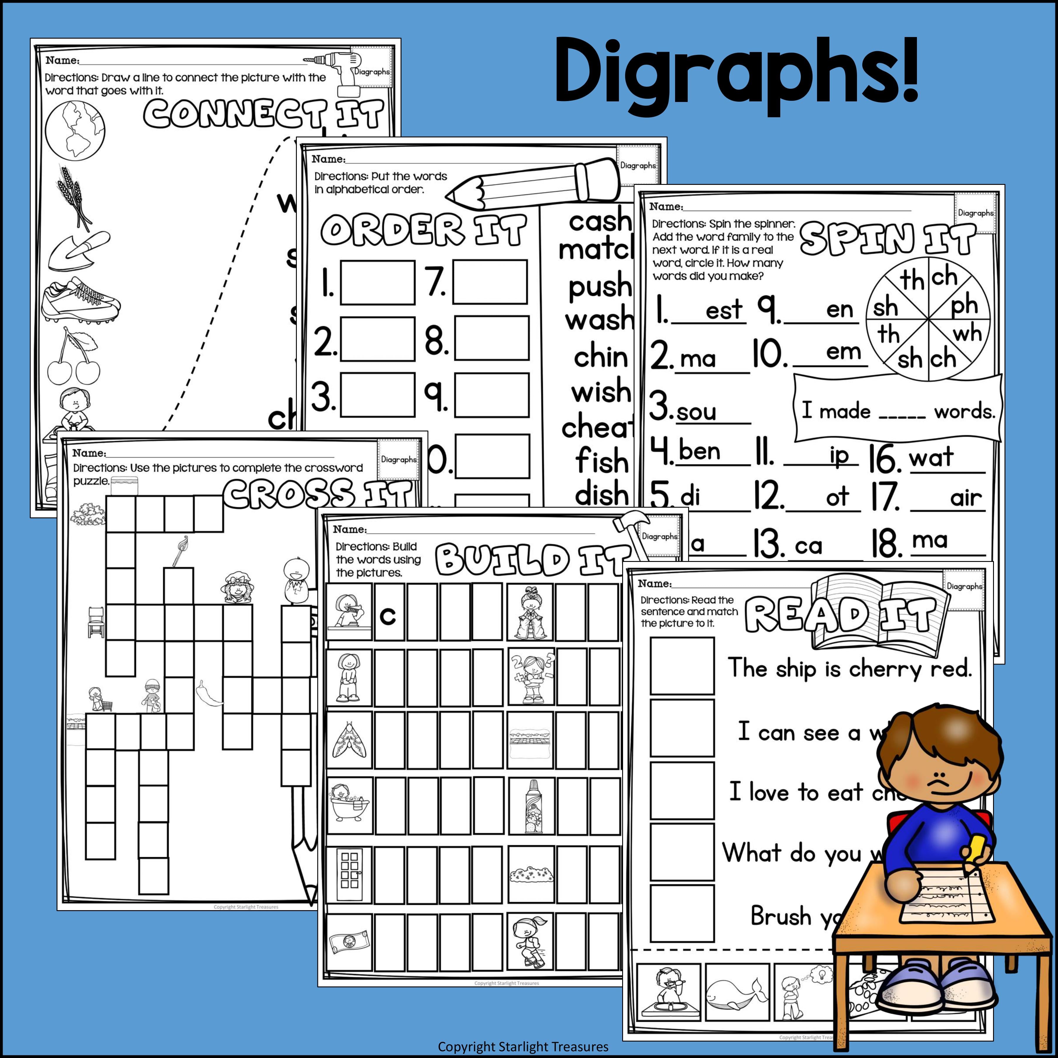 Digraphs Worksheets and Activities for Early Readers 