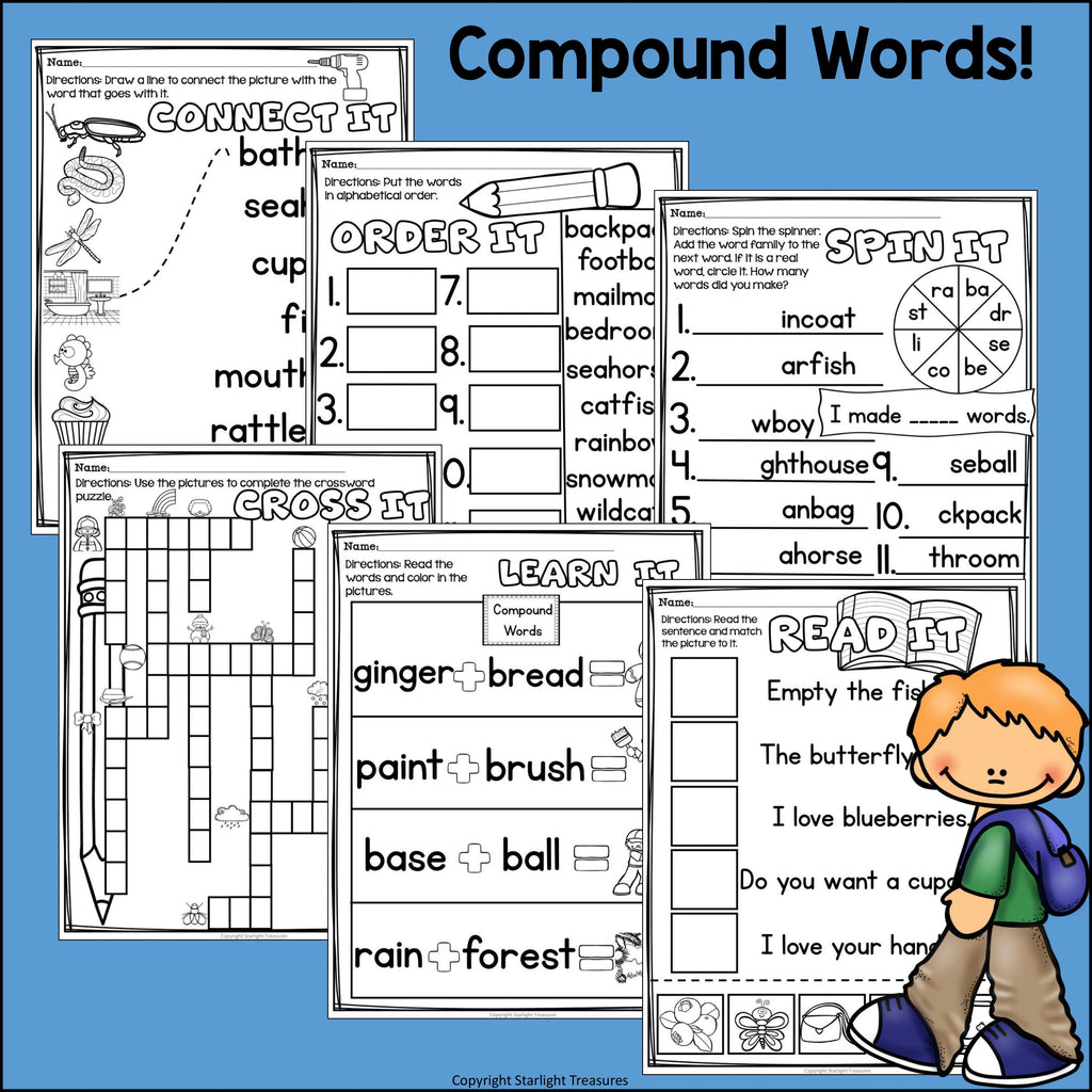 Compound Words Worksheets and Activities for Early Readers