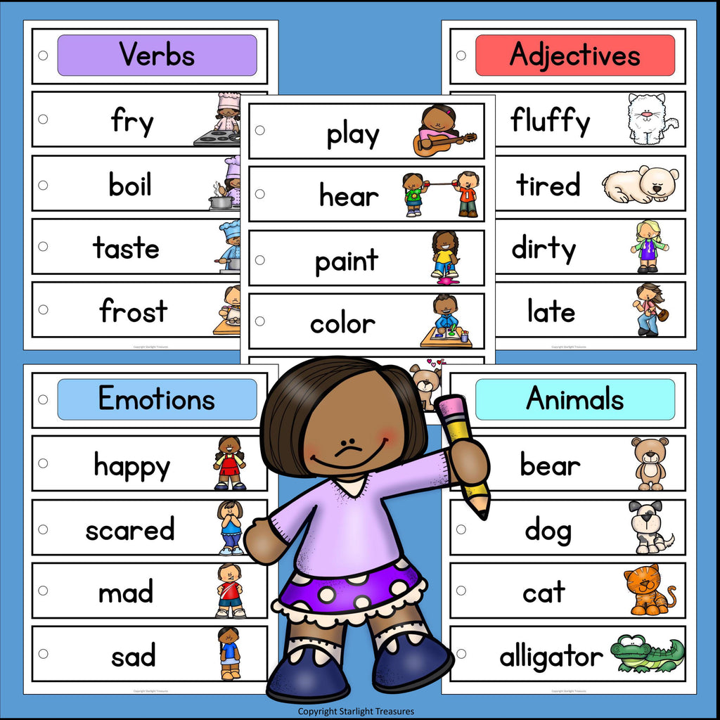Over 1,000 English Words Mobile Word Walls 