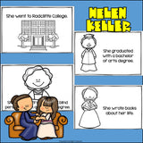 Helen Keller Mini Book for Early Readers: Women's History Month