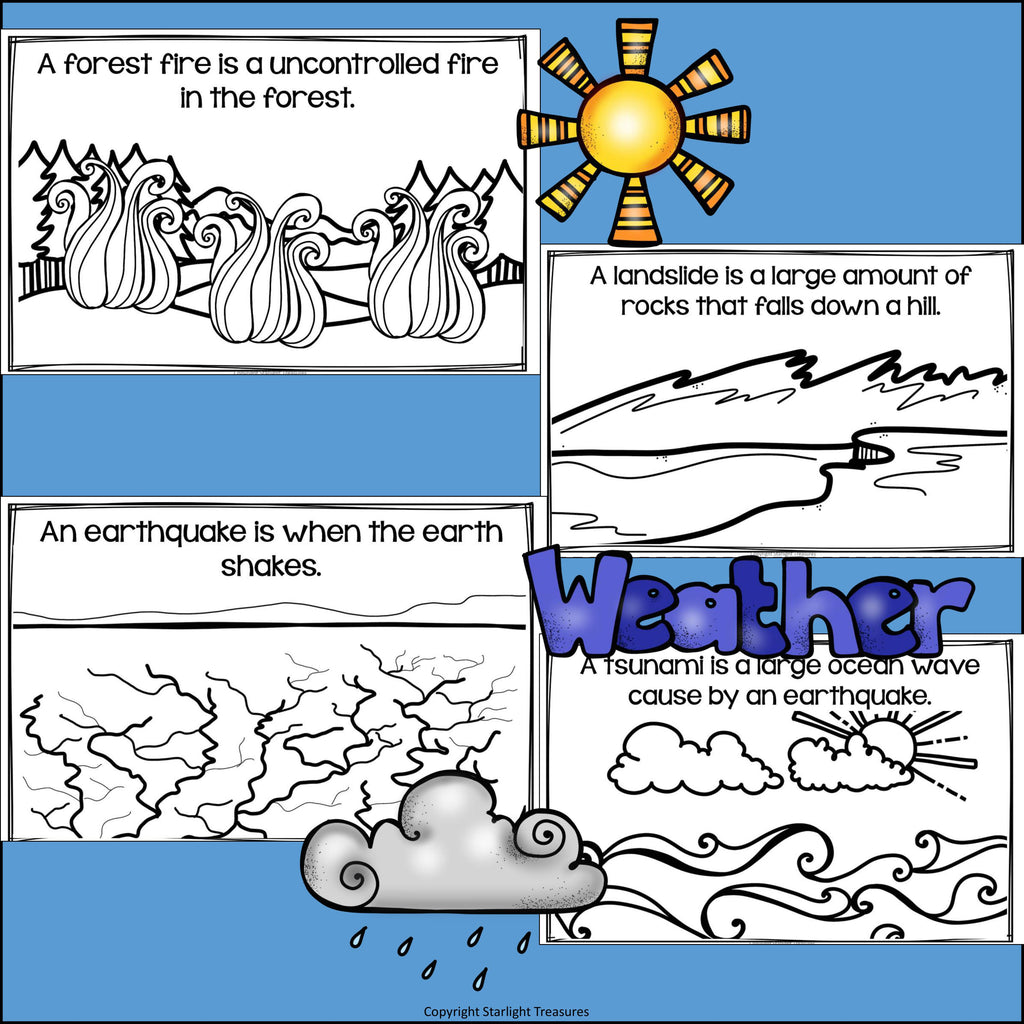 Natural Disasters Mini Book for Early Readers
