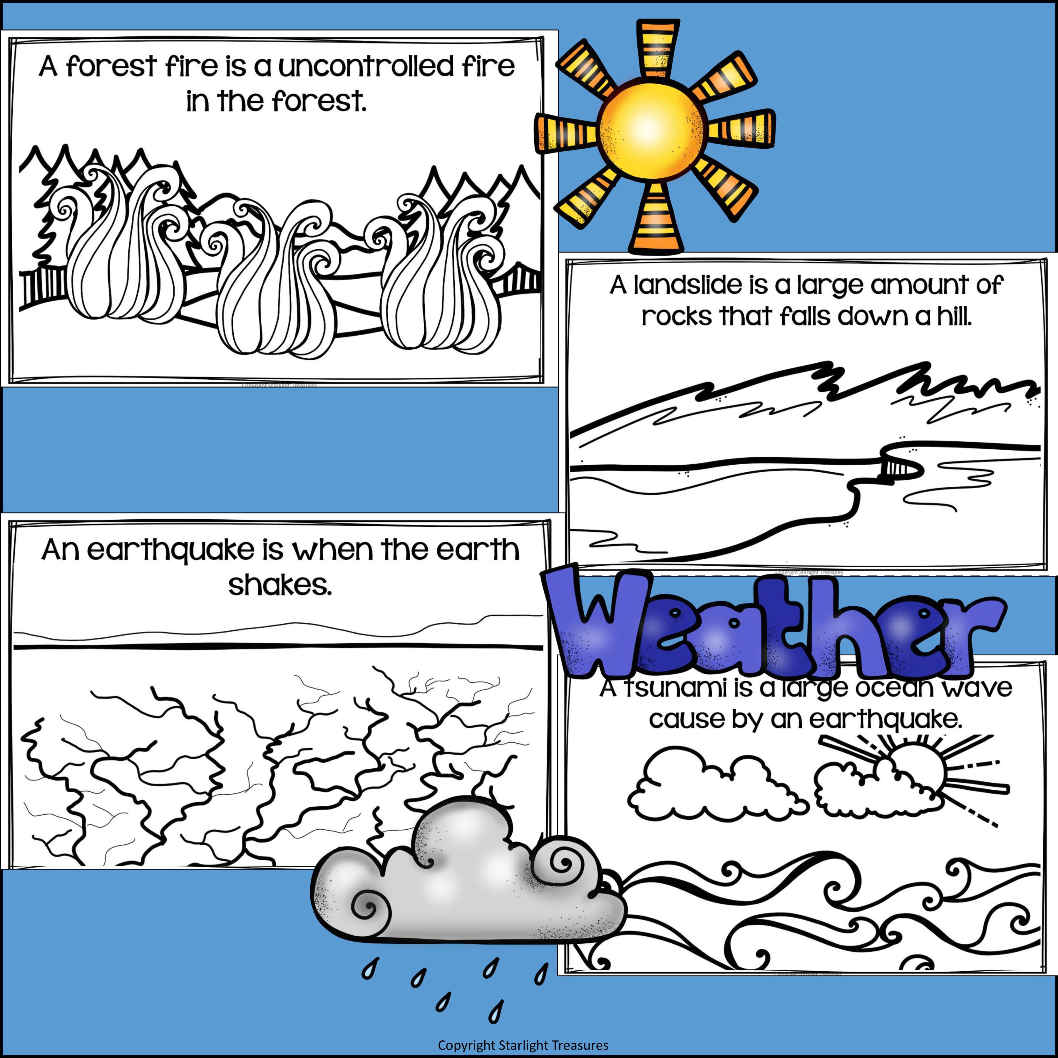 Natural Disasters Mini Book for Early Readers